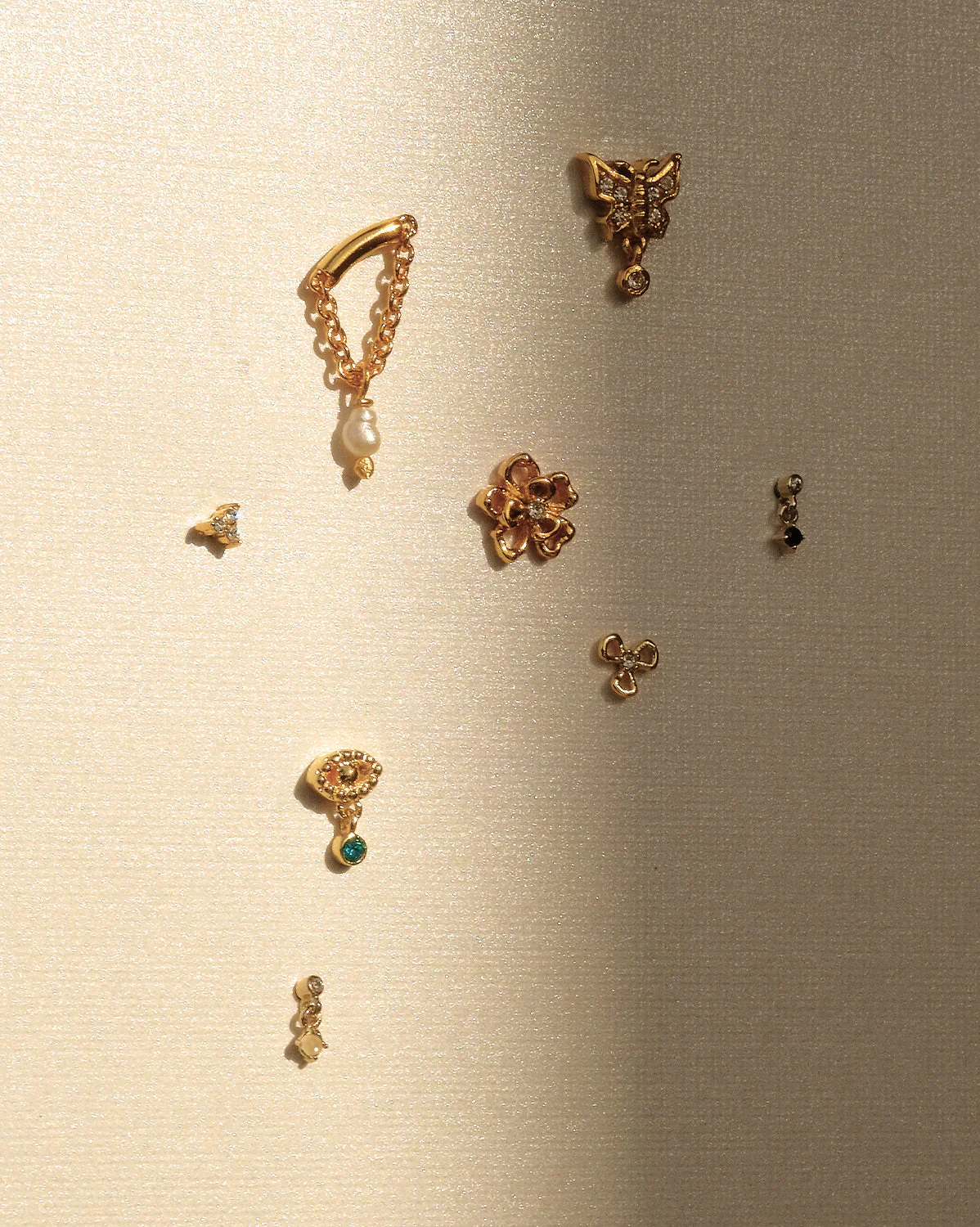 14K Solid Gold Chihiro Flower Stud - Image 7