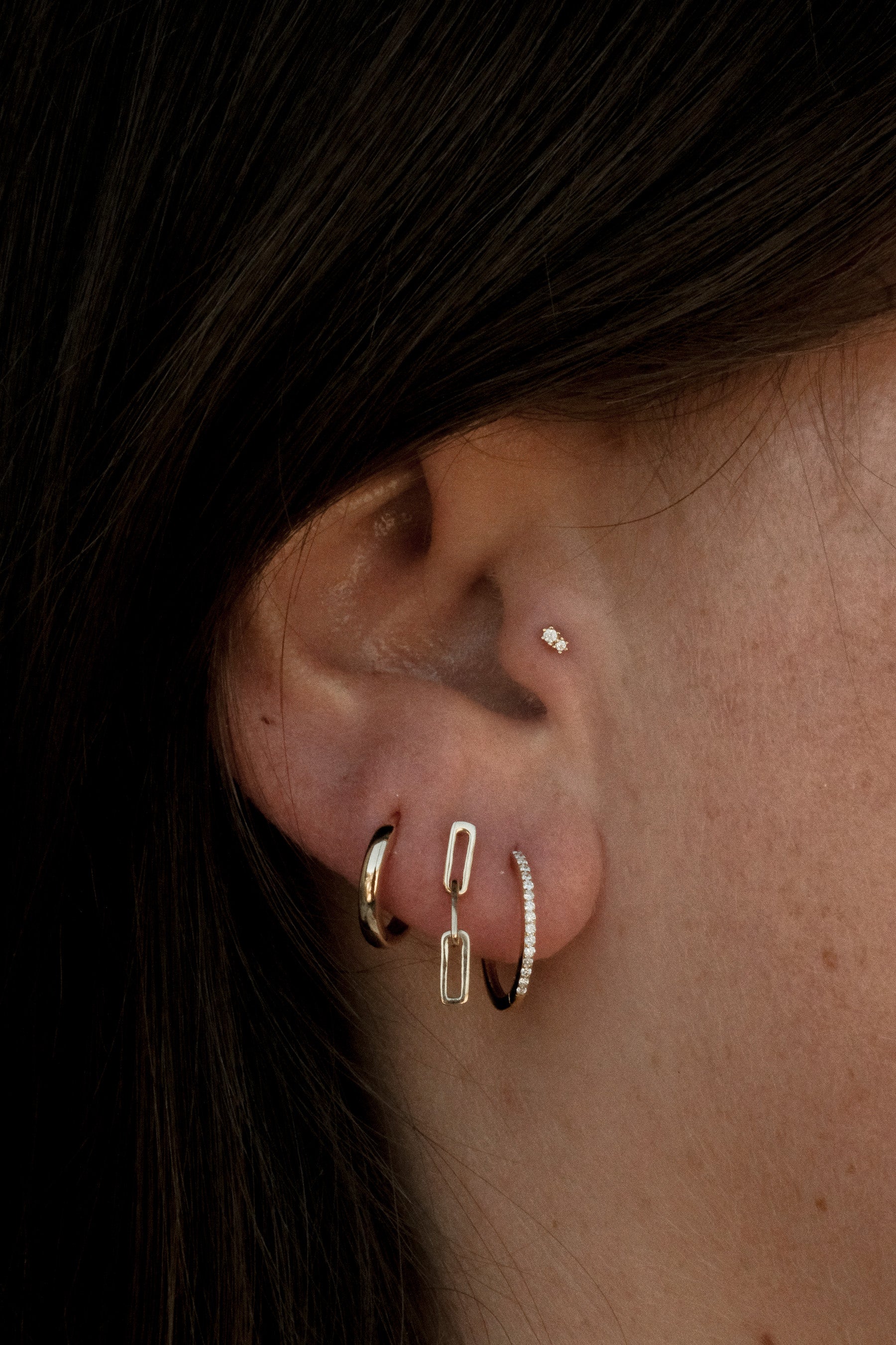 14K Solid Gold Petite Piercing Stud - Image 4