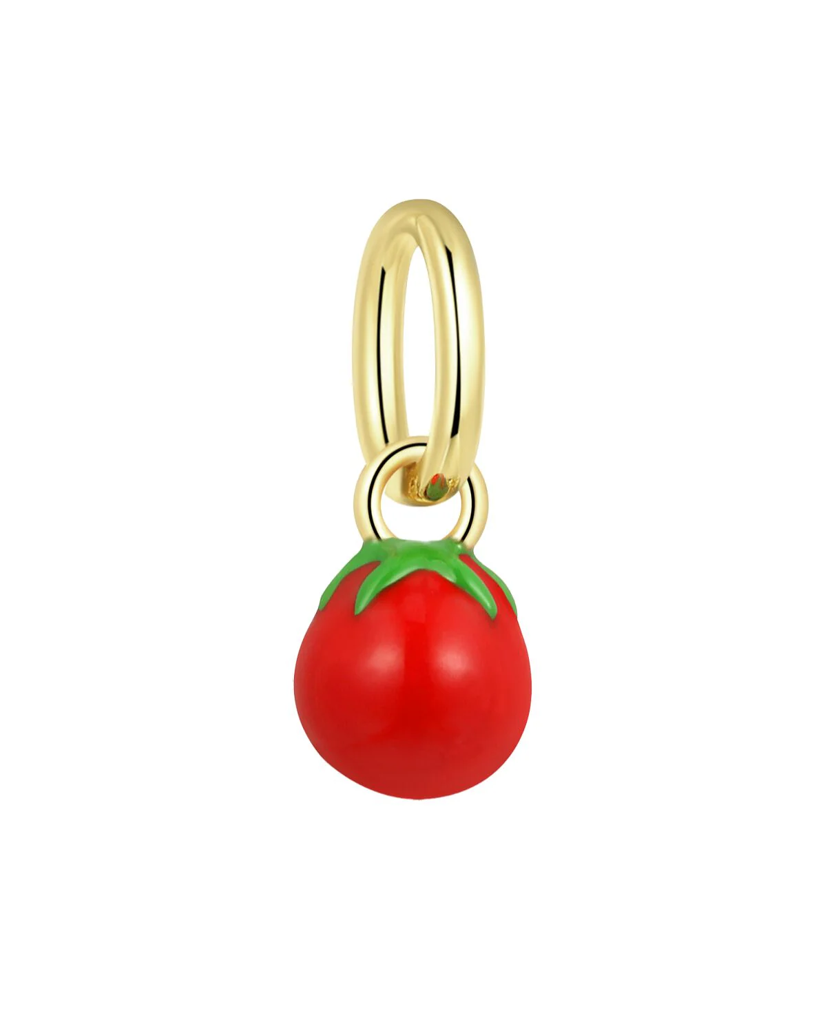 Solid Gold Tomato Charm
