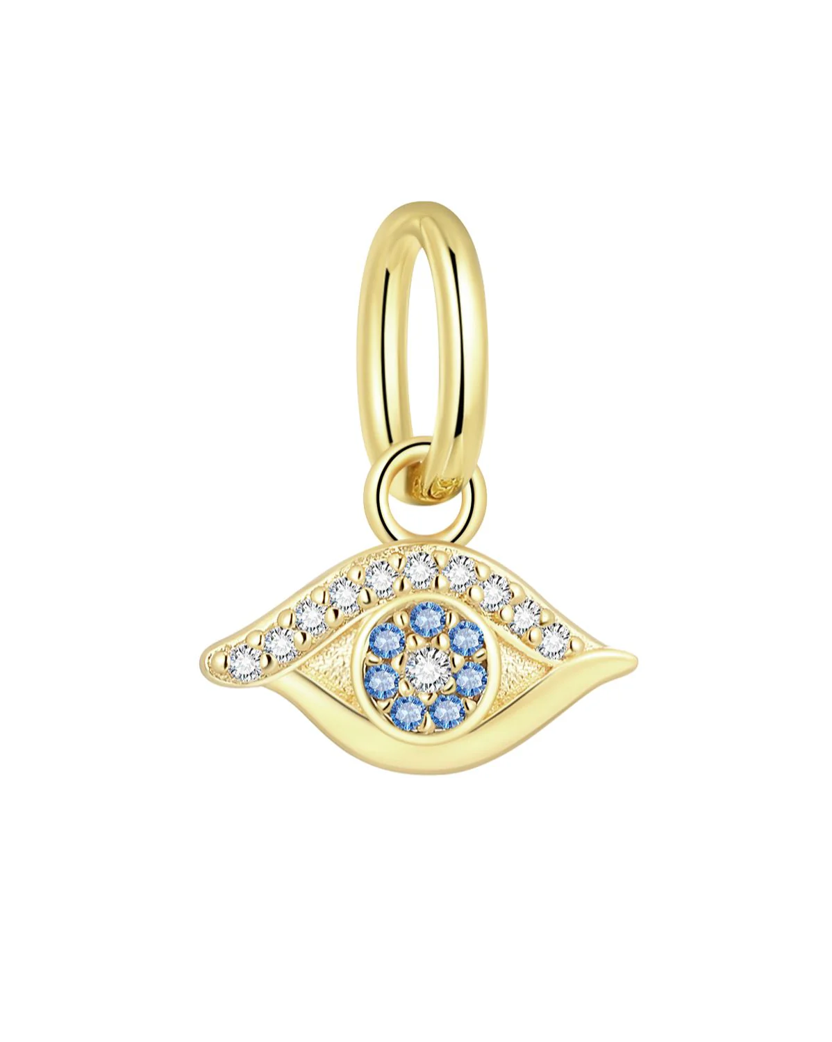 Solid Gold Gojo Evil Eye Charm