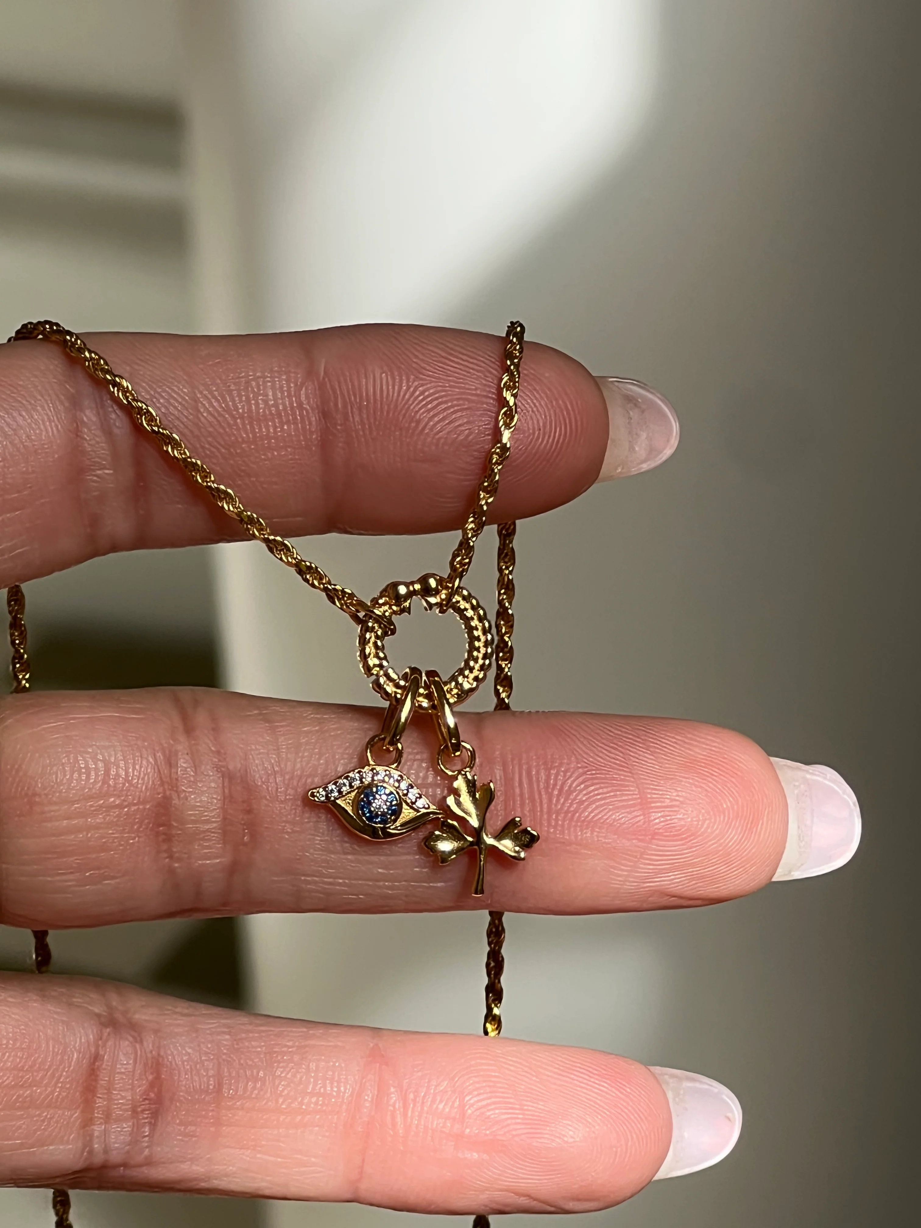 Solid Gold Gojo Evil Eye Charm - Image 5