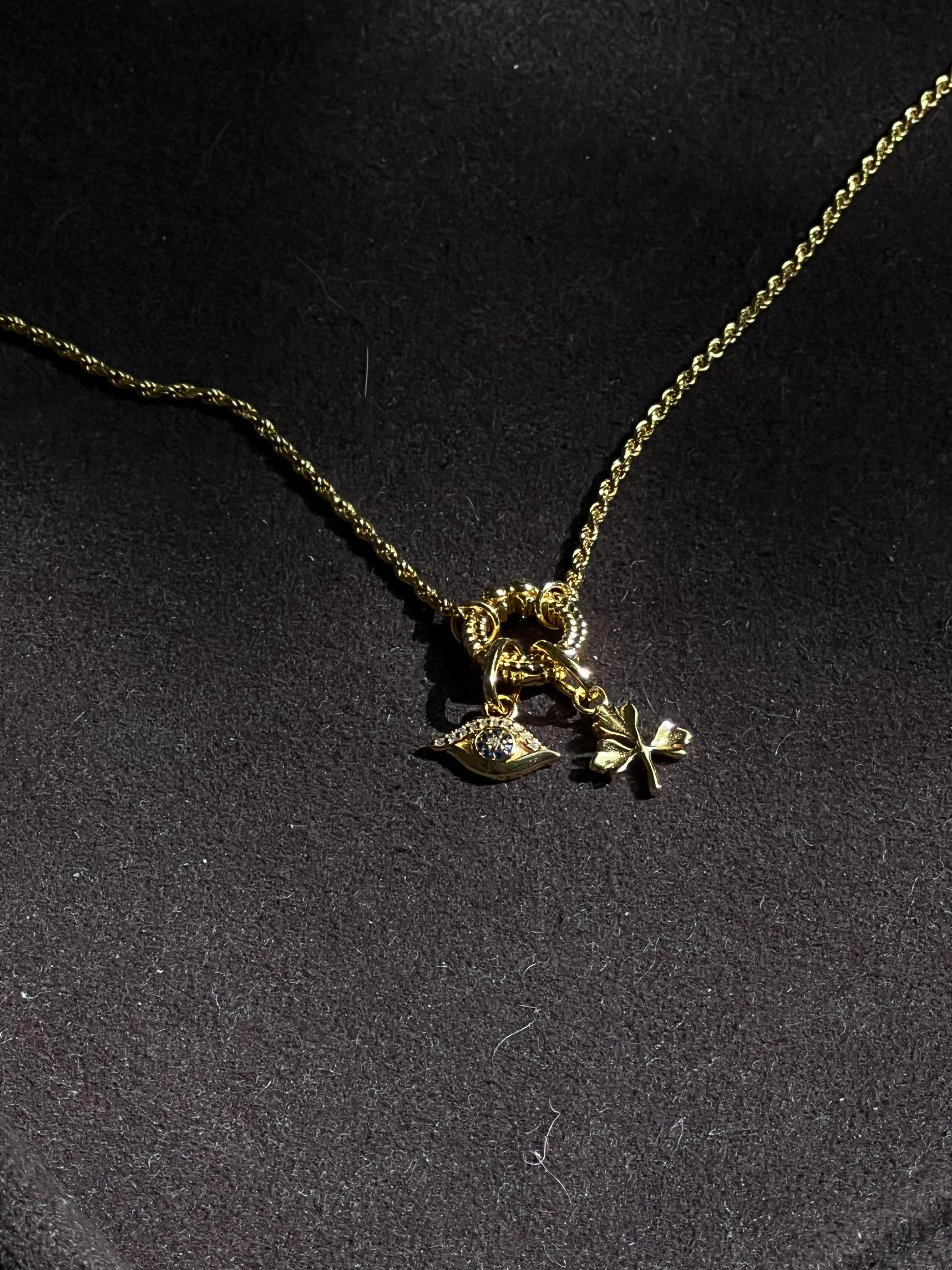 Solid Gold Gojo Evil Eye Charm - Image 7