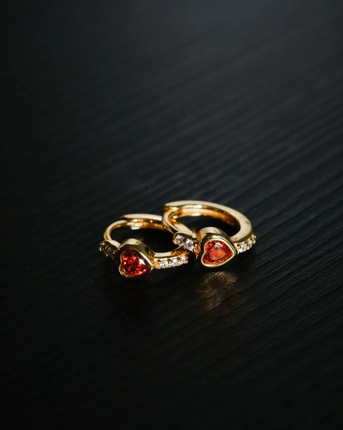 Aiko Red Heart Hoops - Image 4