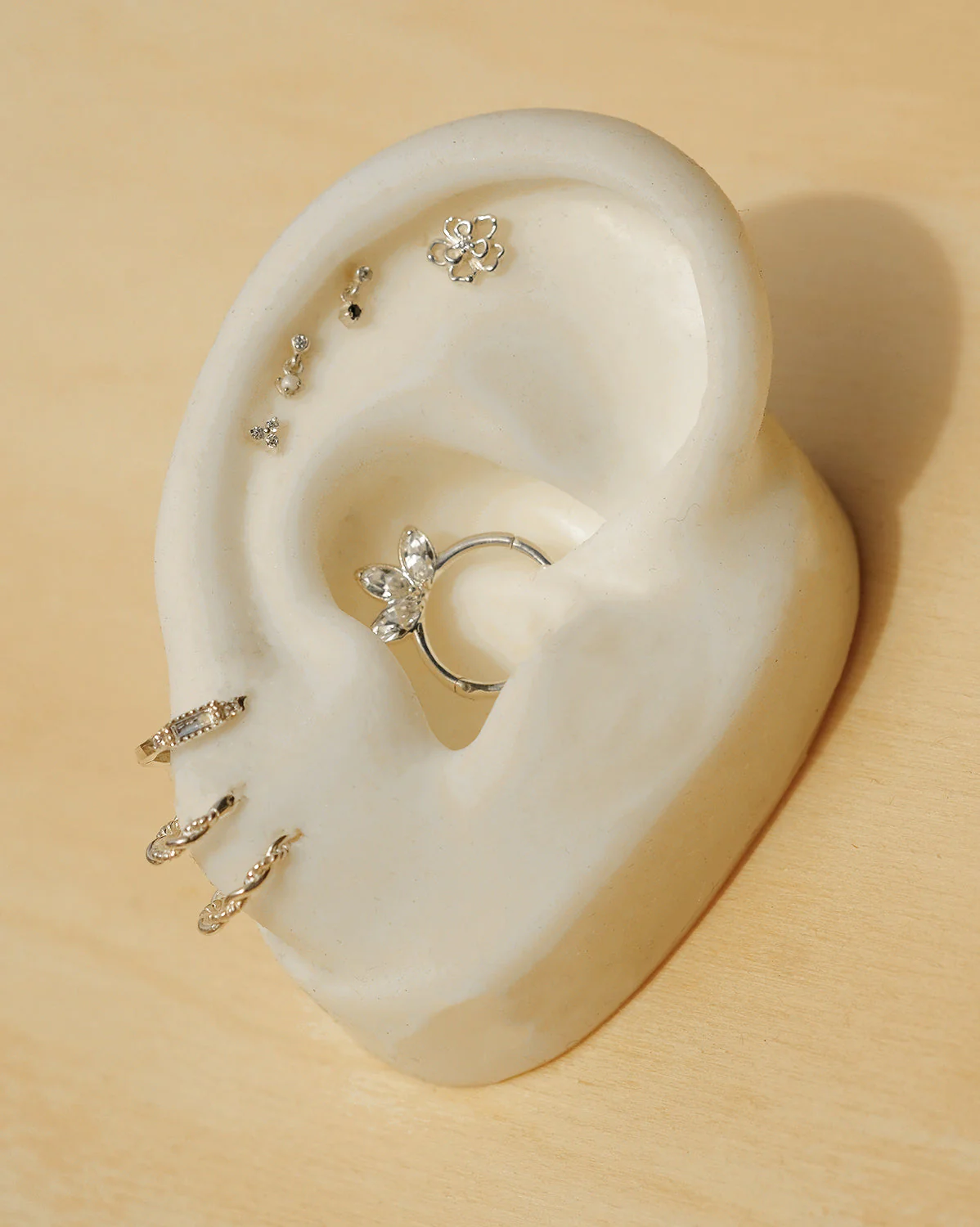 Angela Tiny Trio Stud - Sterling Silver - Image 4