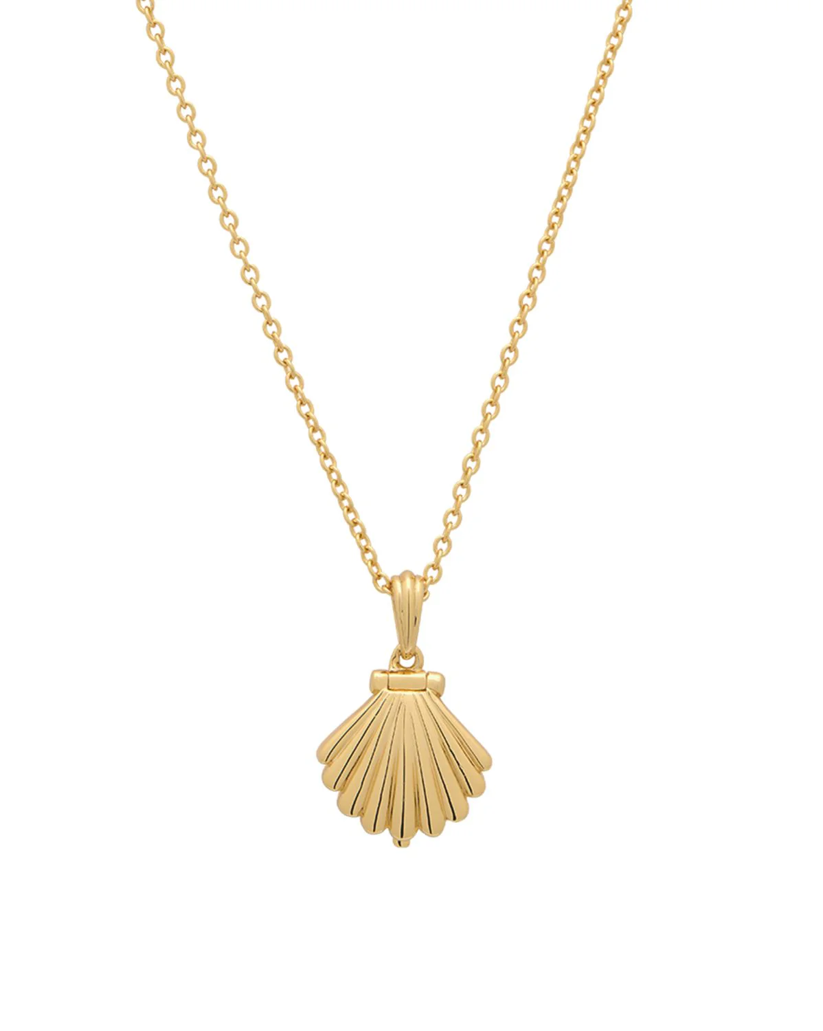 Ariel Shell Engravable Locket Necklace