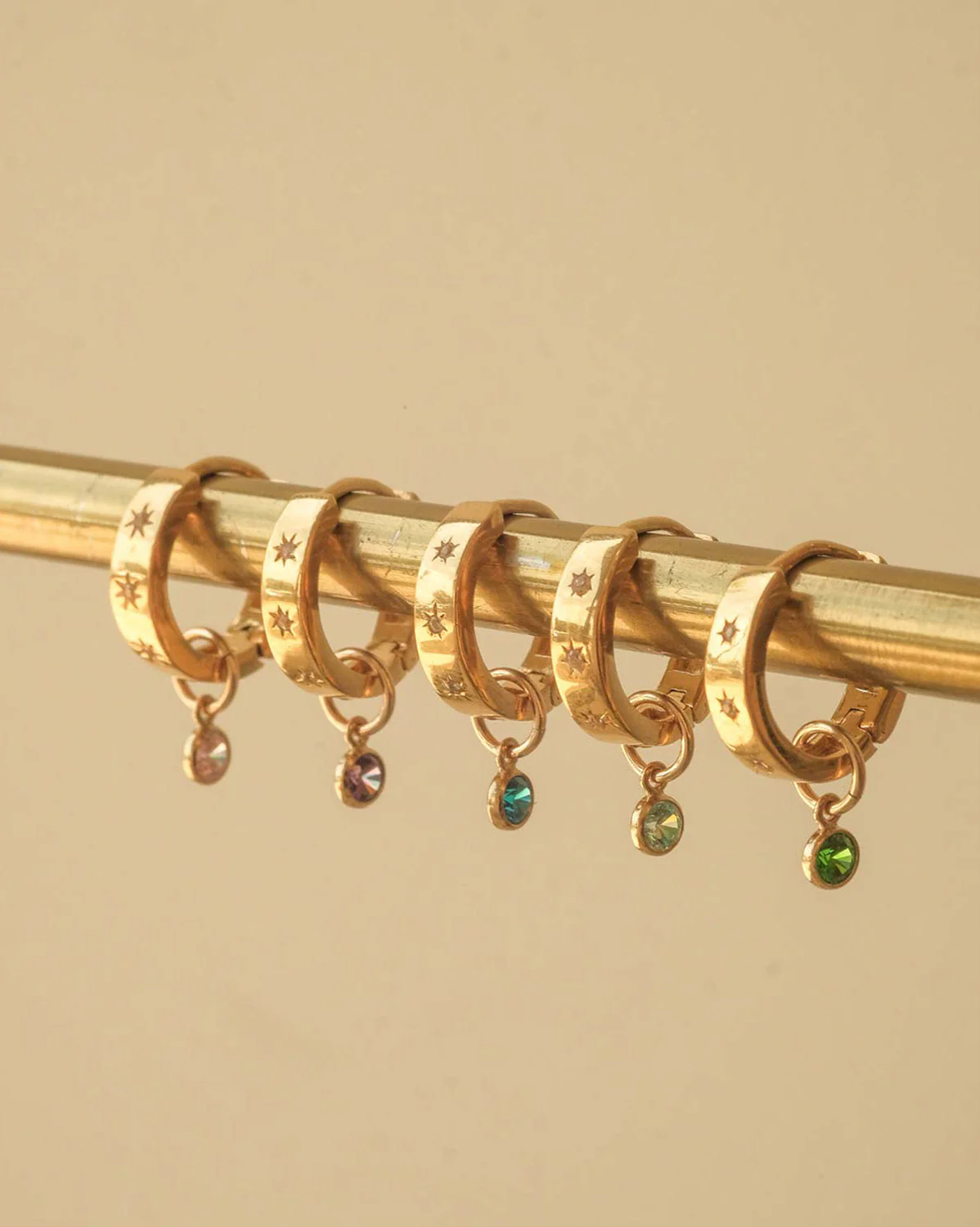 Aurora Bold Gemstone Hoops - Image 11