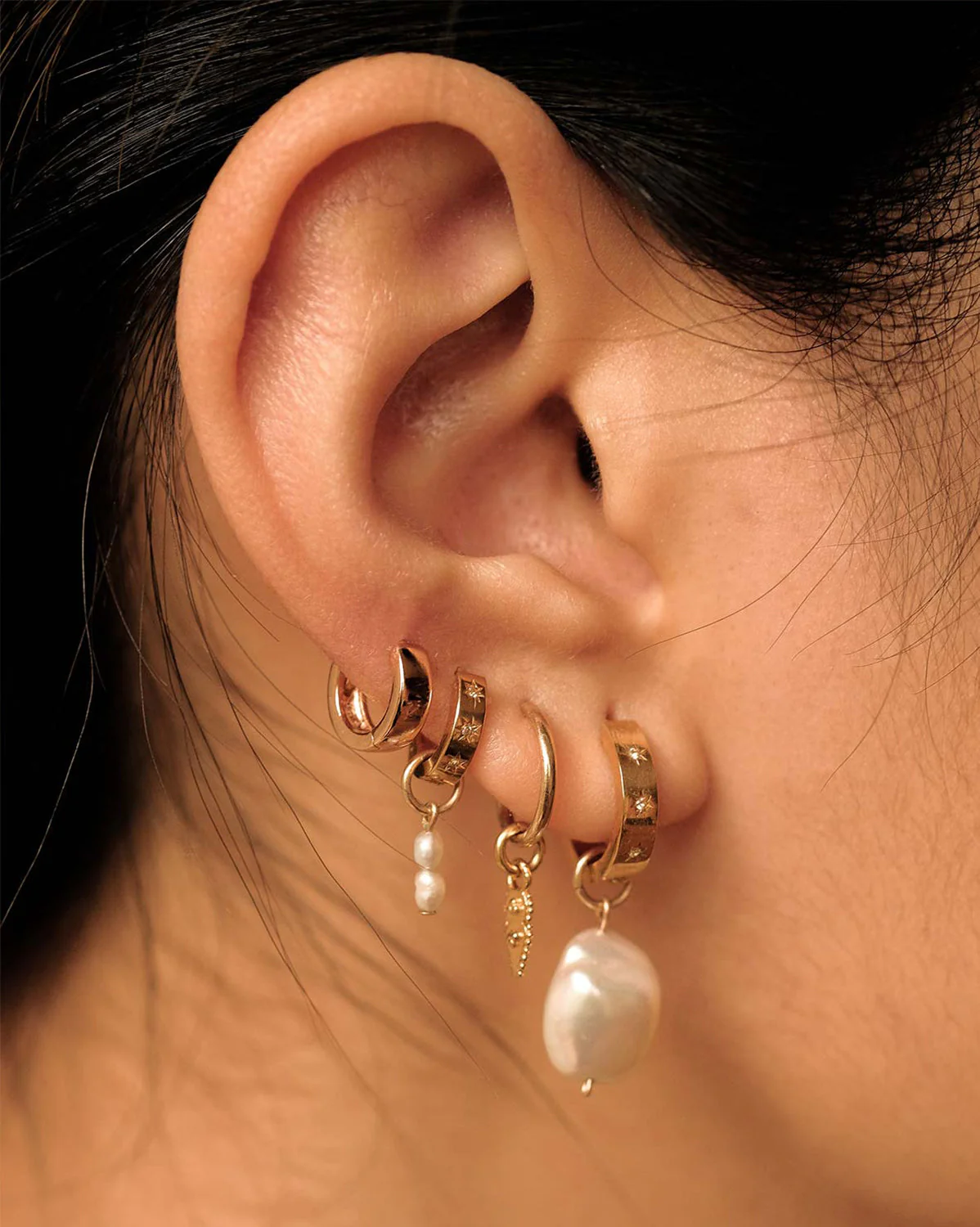 Aurora Bold Gemstone Hoops - Image 12