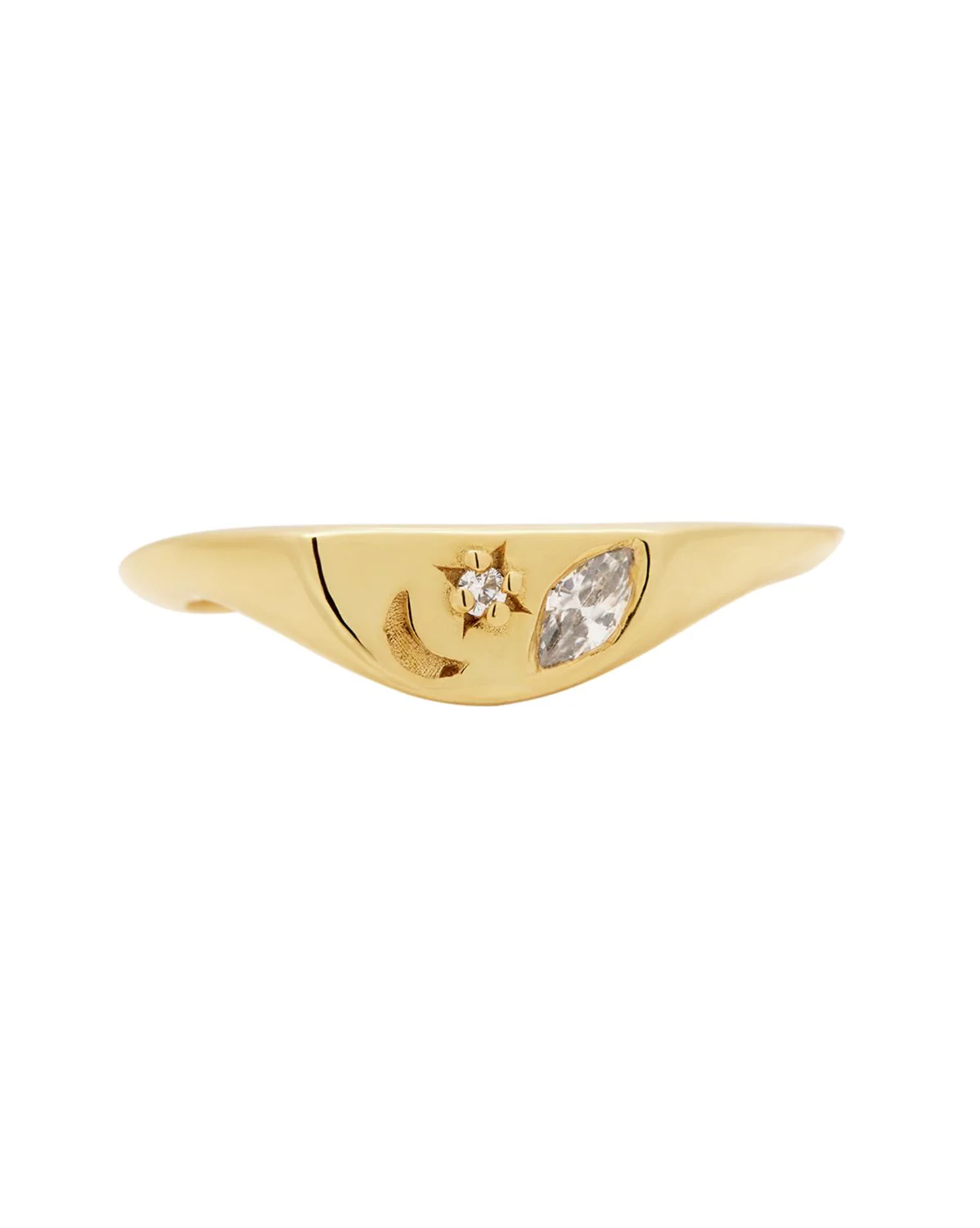 Ayla Half-Moon Signet Ring
