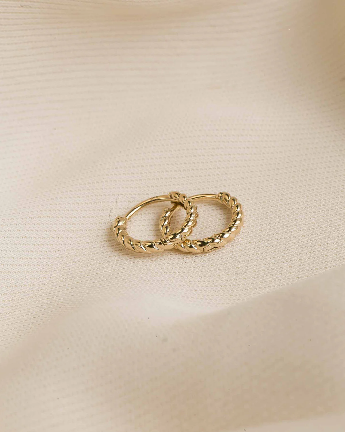 Bella Twist Huggie Hoops - Image 4