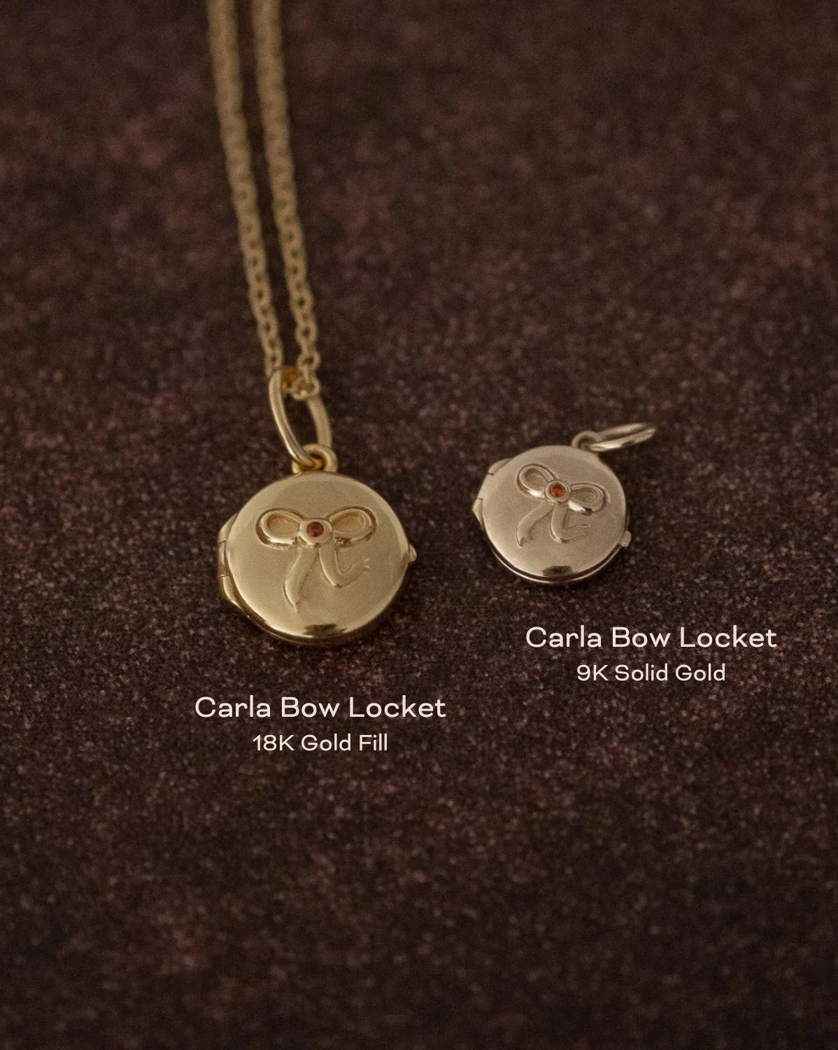 Carla Bow Engravable Locket Necklace - Image 5