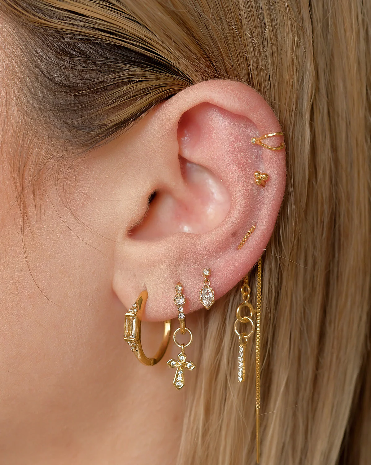 Caroline Baguette Hoops - Image 3