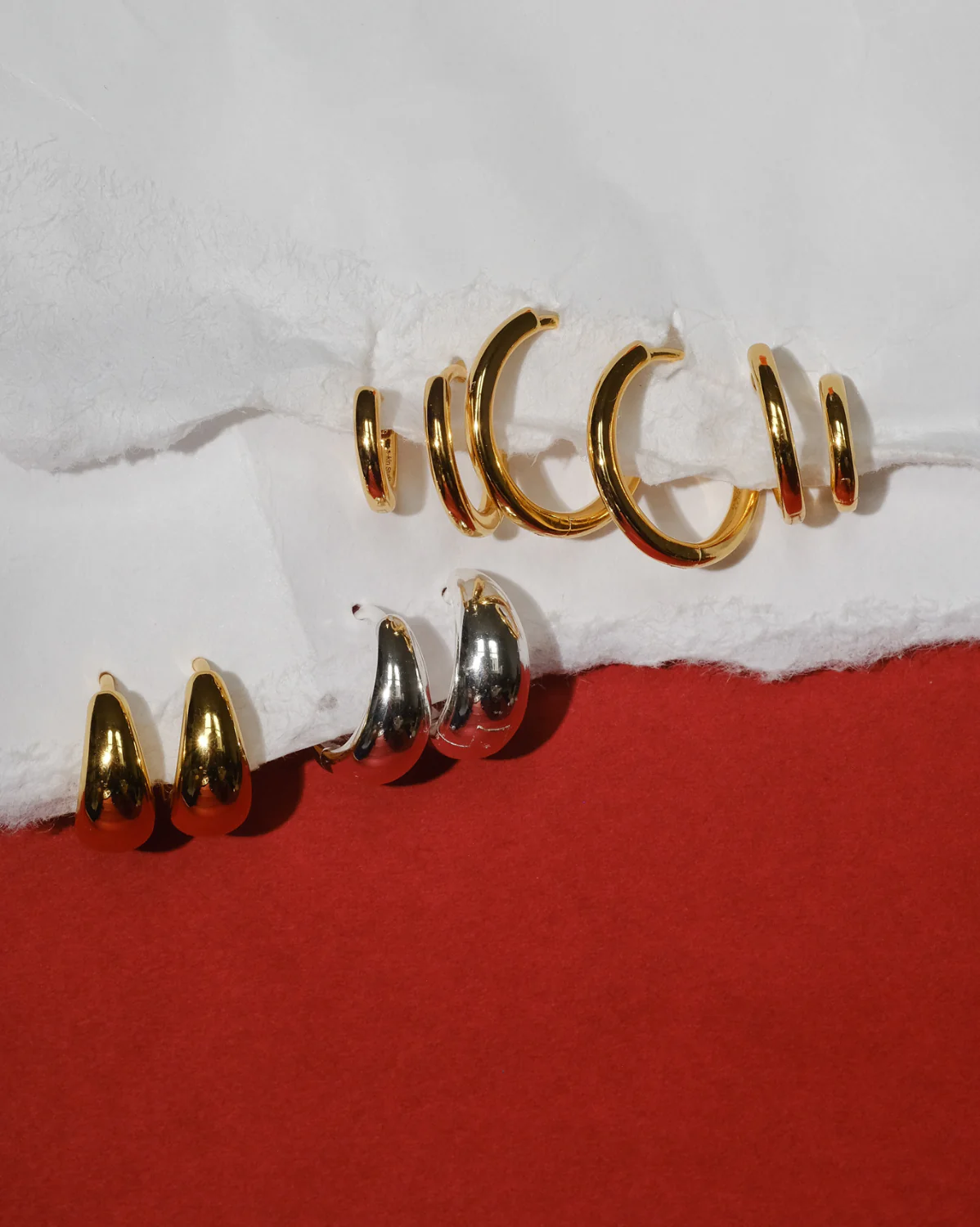 Serena Bold Wave Hoops - Image 8
