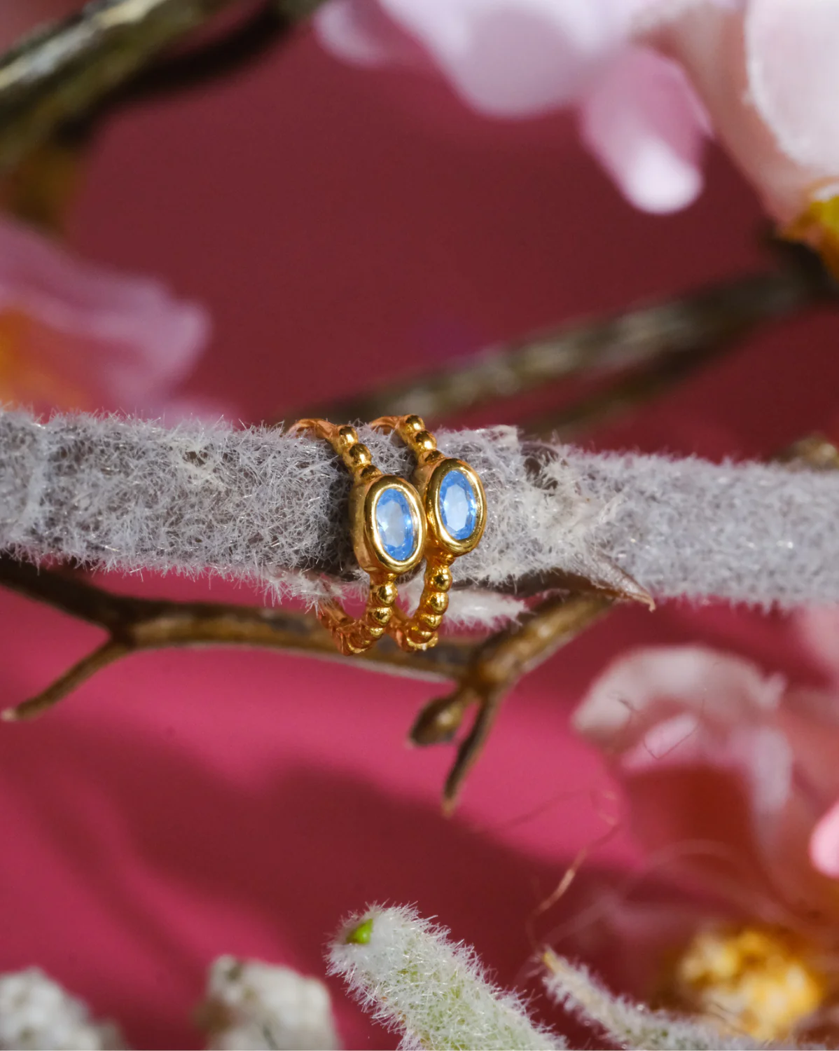 Clio Hoops - Aquamarine CZ (March) - Image 4