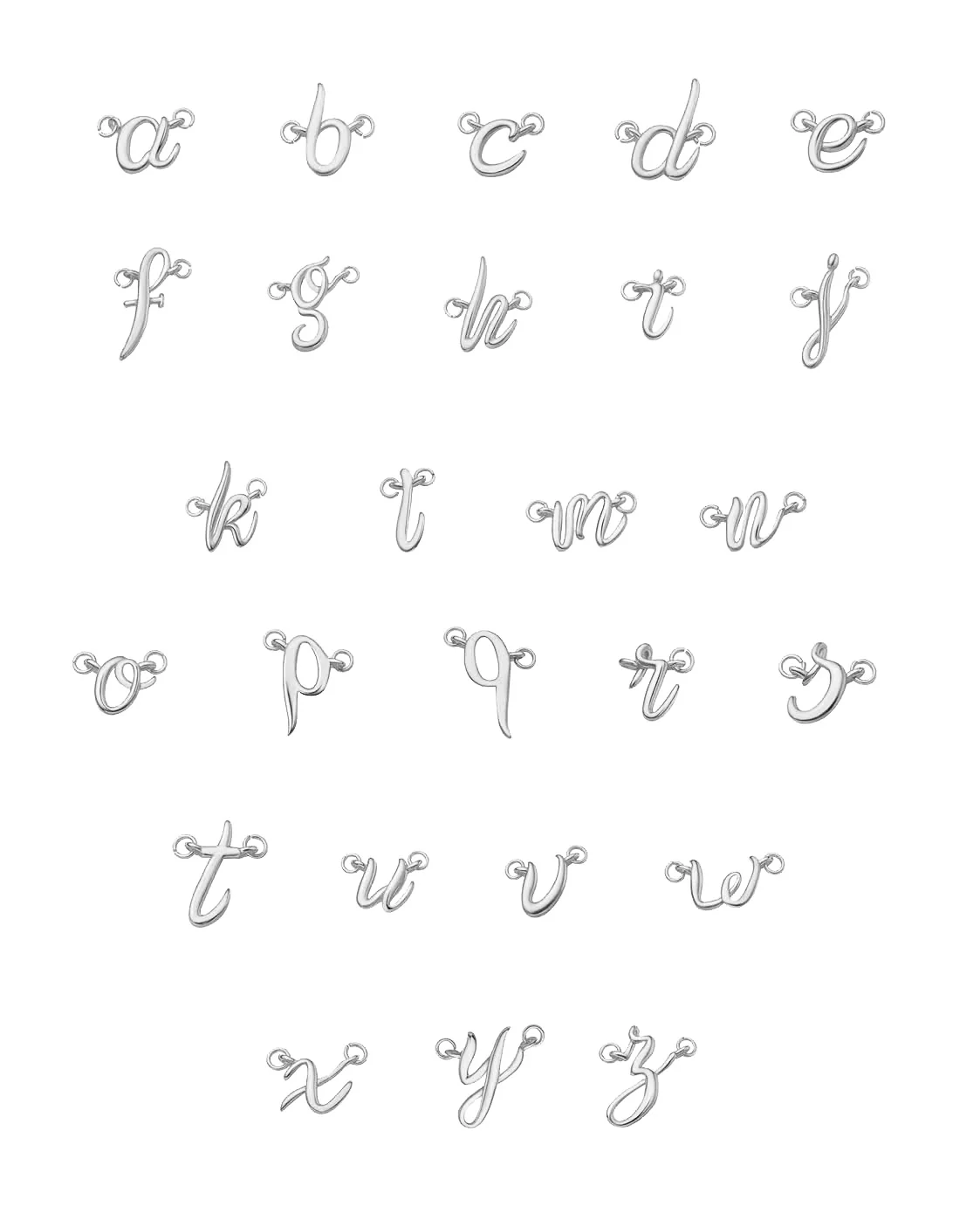 Custom Cursive Letter Necklace - Sterling Silver (up to 7 letters) - Image 3