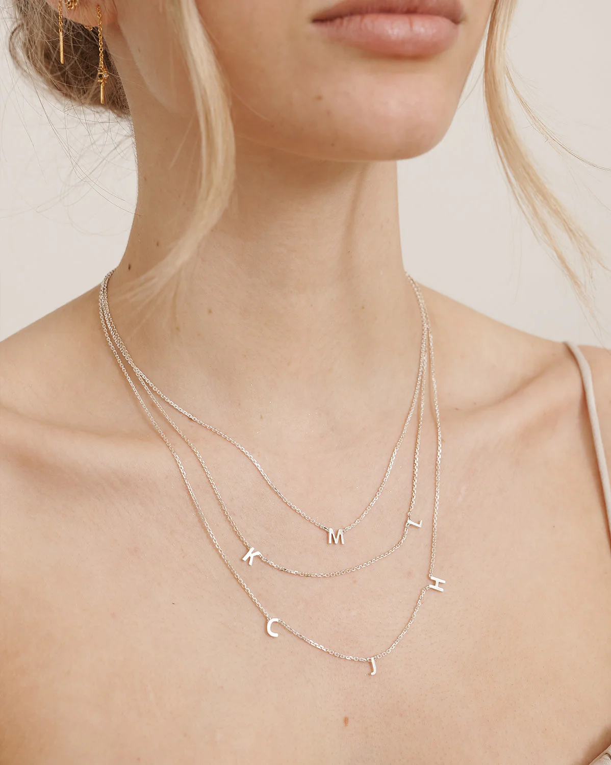 Custom Single Initial Necklace - Sterling Silver - Image 4
