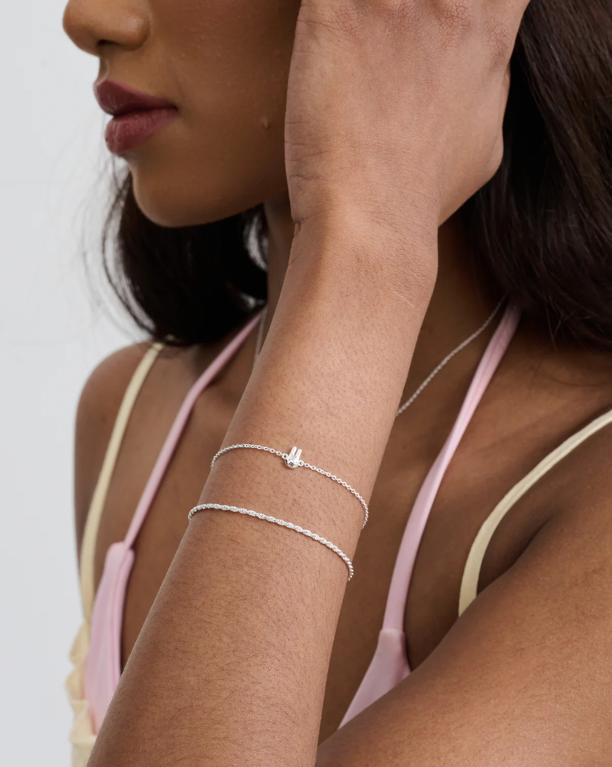 Dainty Bunny Bracelet - Sterling Silver - Image 2