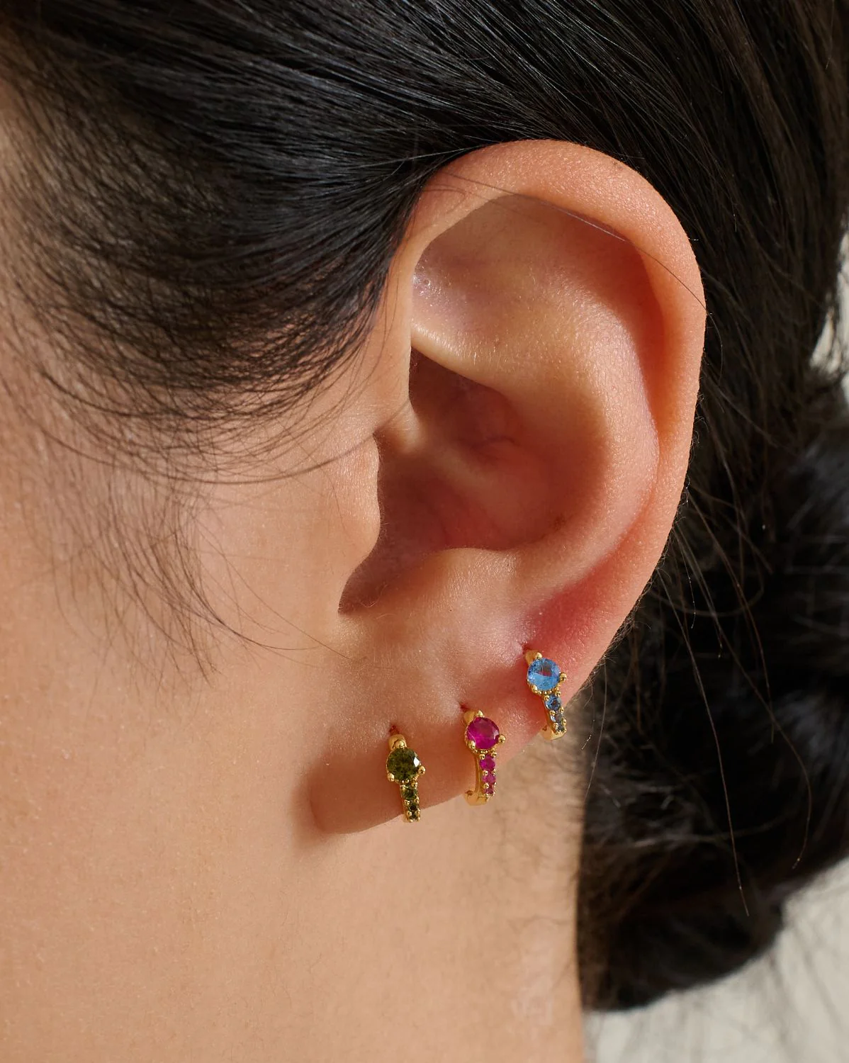 Darcy Hoops - Aquamarine CZ - Image 4