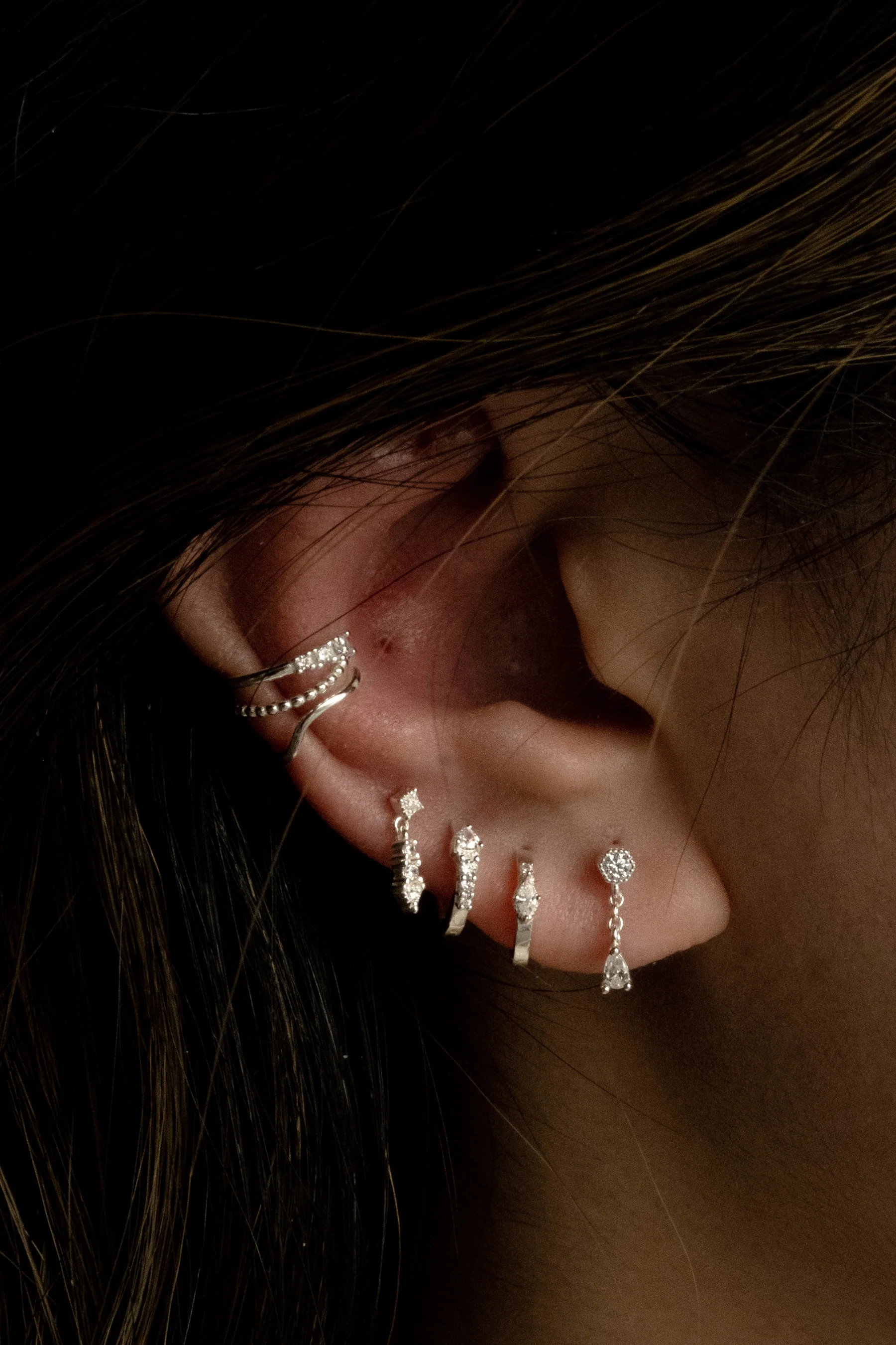 Darcy Vintage Earrings Set - Sterling Silver - Image 2