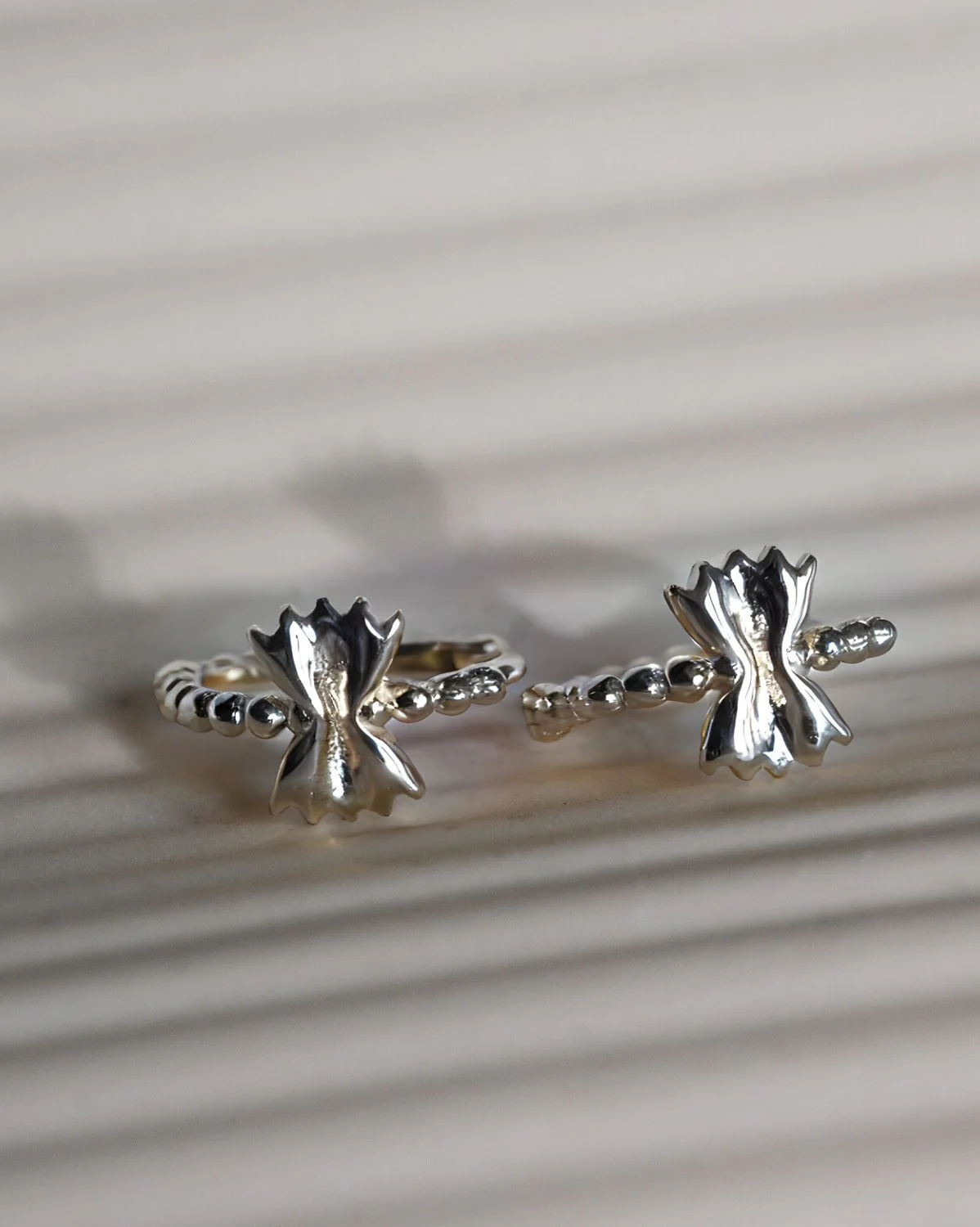 Farfalle Pasta Hoops - Sterling Silver - Image 6