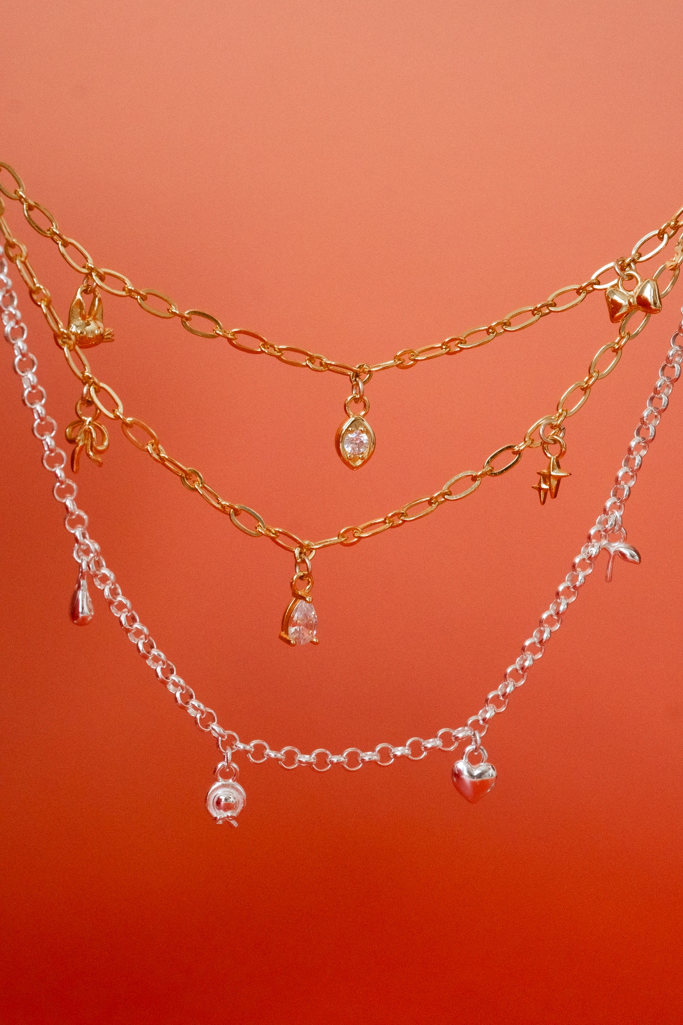 Figaro Charm Necklace - Sterling Silver (Build Your Own) - Image 8