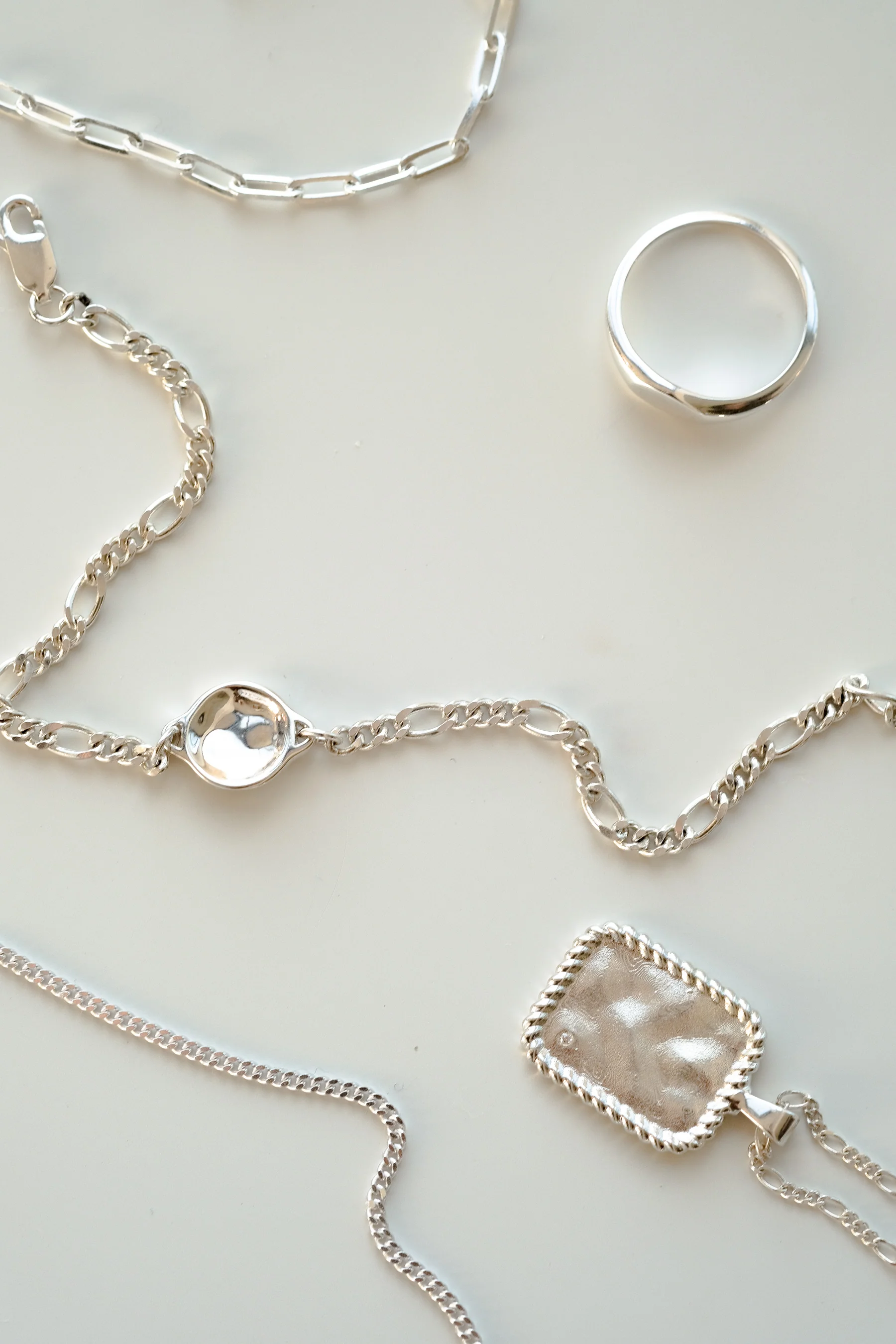 Flint Engravable Pendant Necklace - Sterling Silver - Image 3
