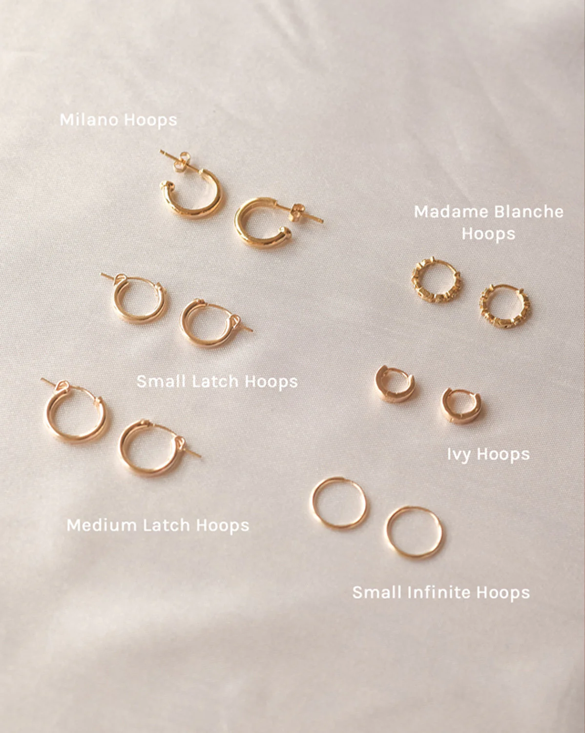 Gold Ivy Huggie Hoops - Image 3