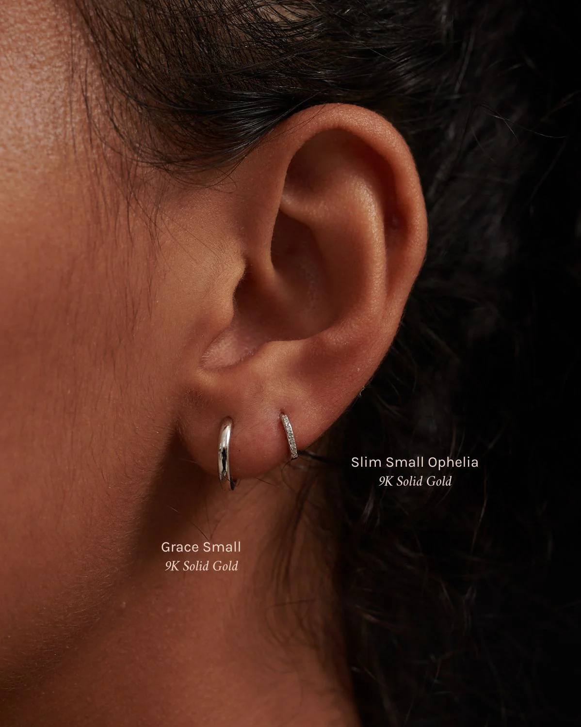 Grace Small Solid Gold Hoops - Image 7