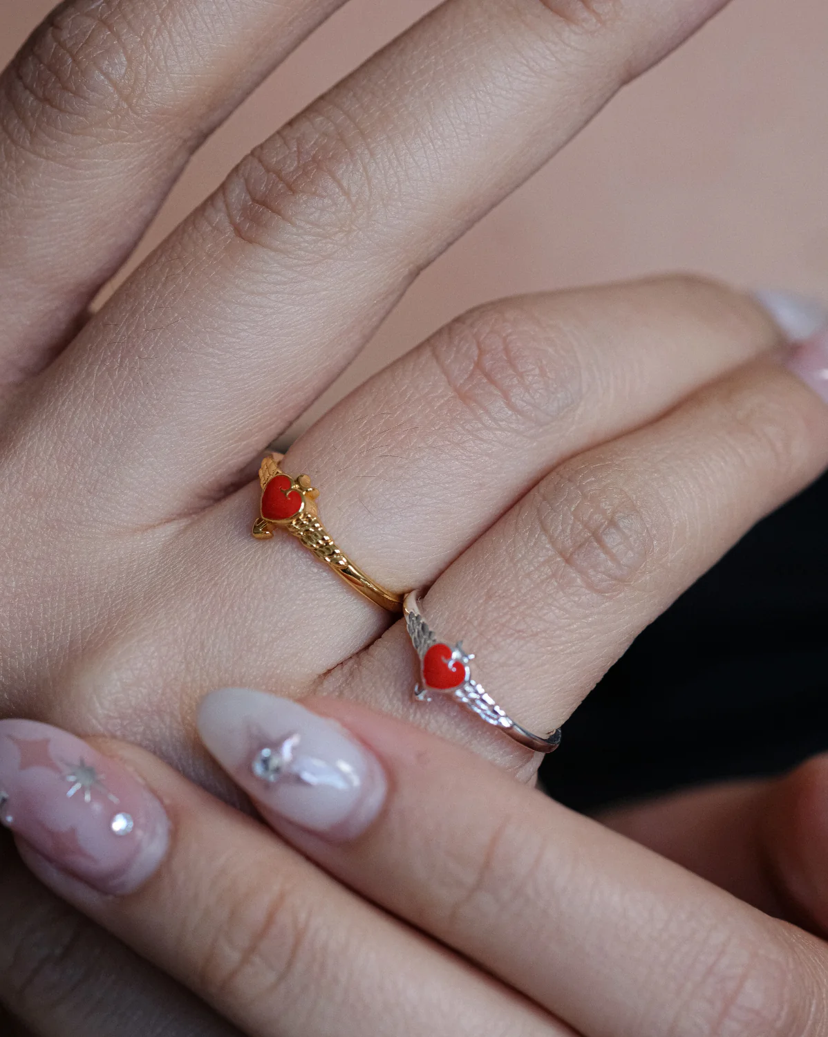 Solid Gold Guardian’s Heart Ring - Image 5