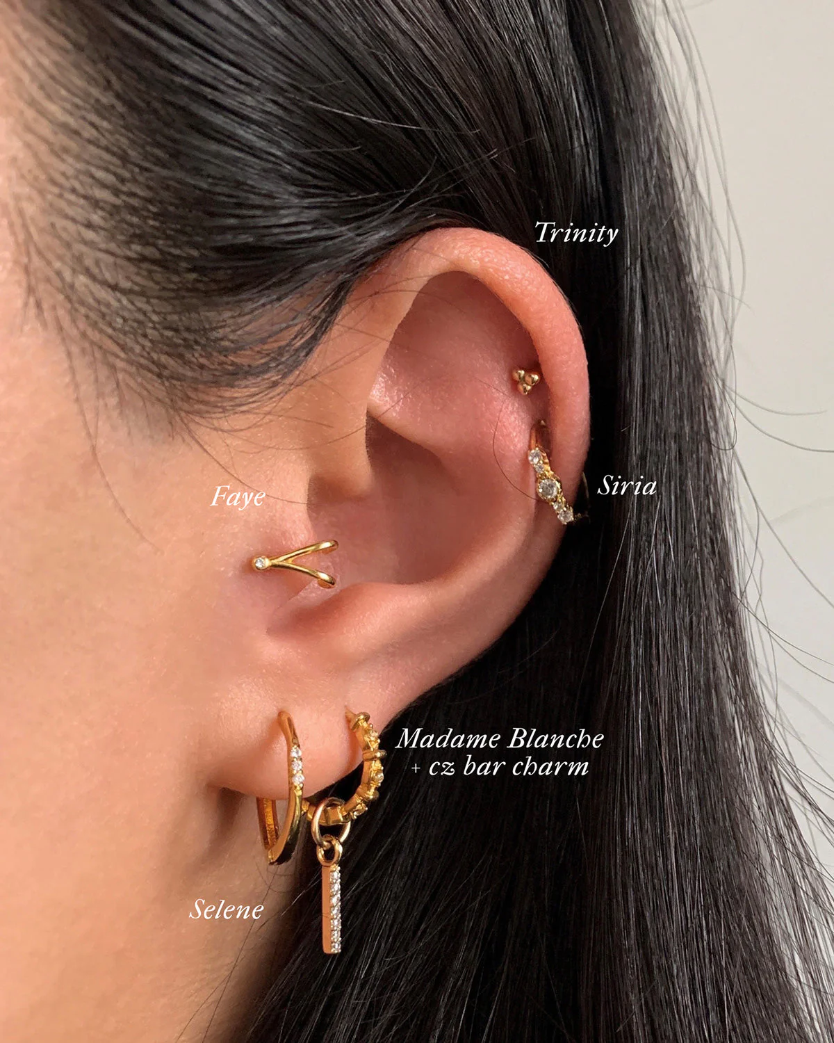 Madame Blanche Huggie Hoops - Image 11