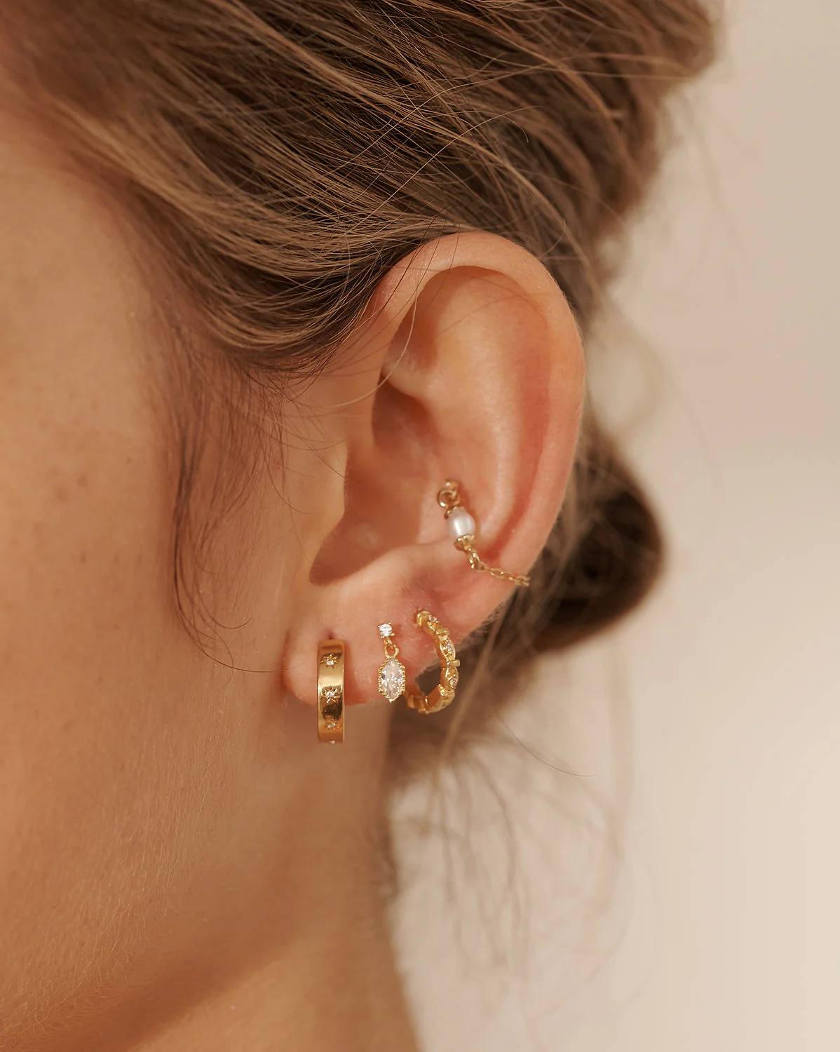 Madame Blanche Huggie Hoops - Image 4