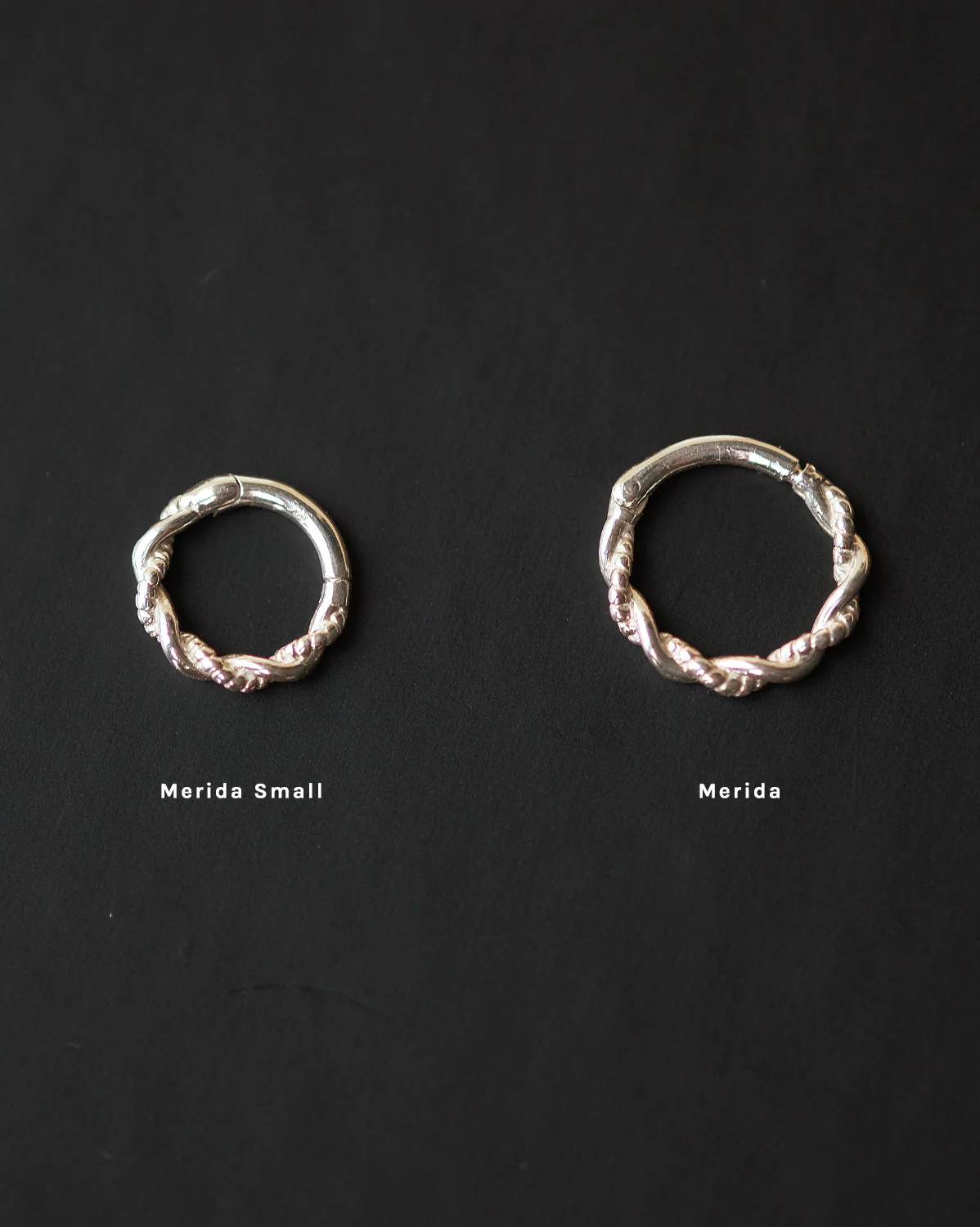 Merida Curled Hoop - Sterling Silver - Image 2