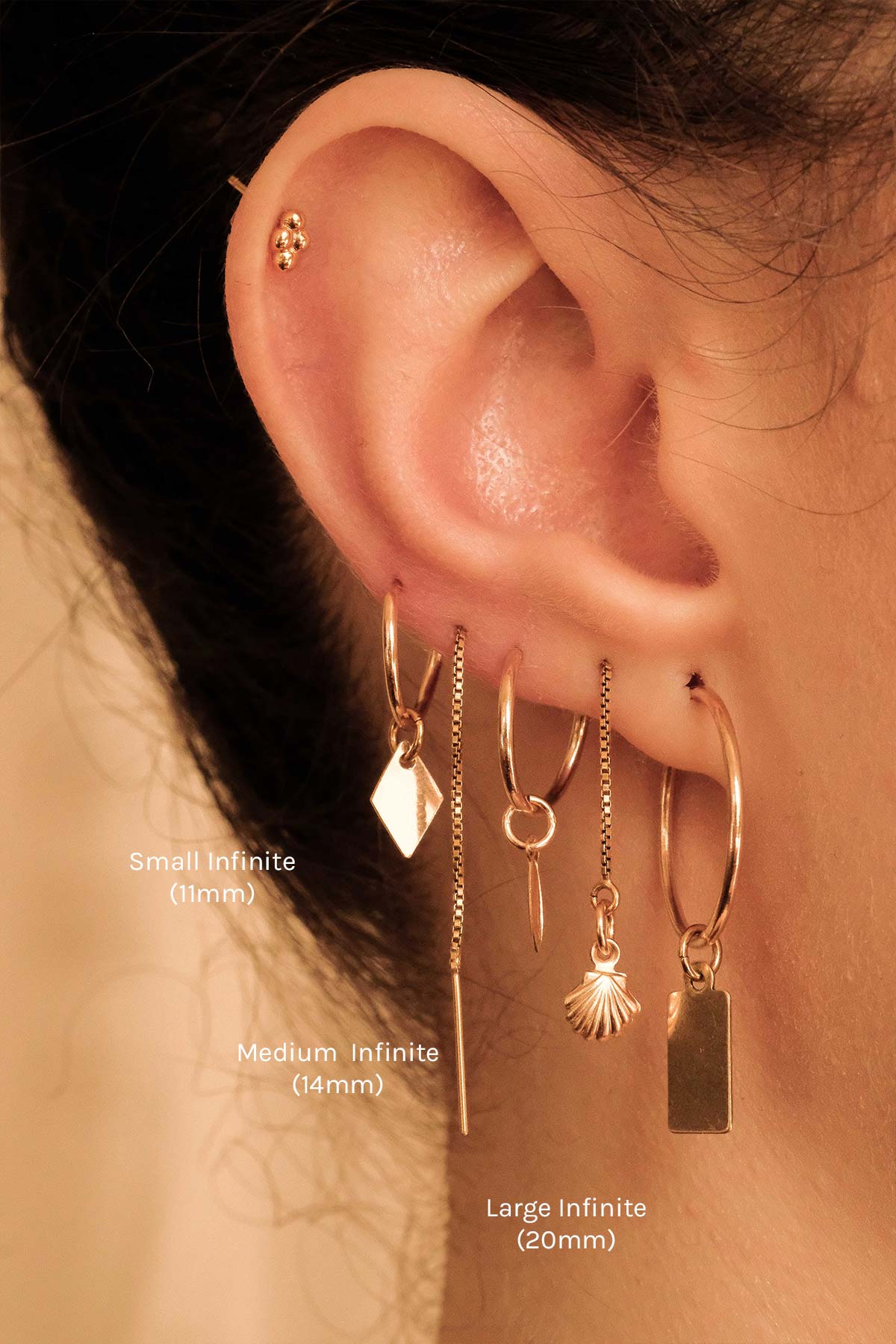 Mix & Match Medium Infinite Hoops (14mm) - Image 3