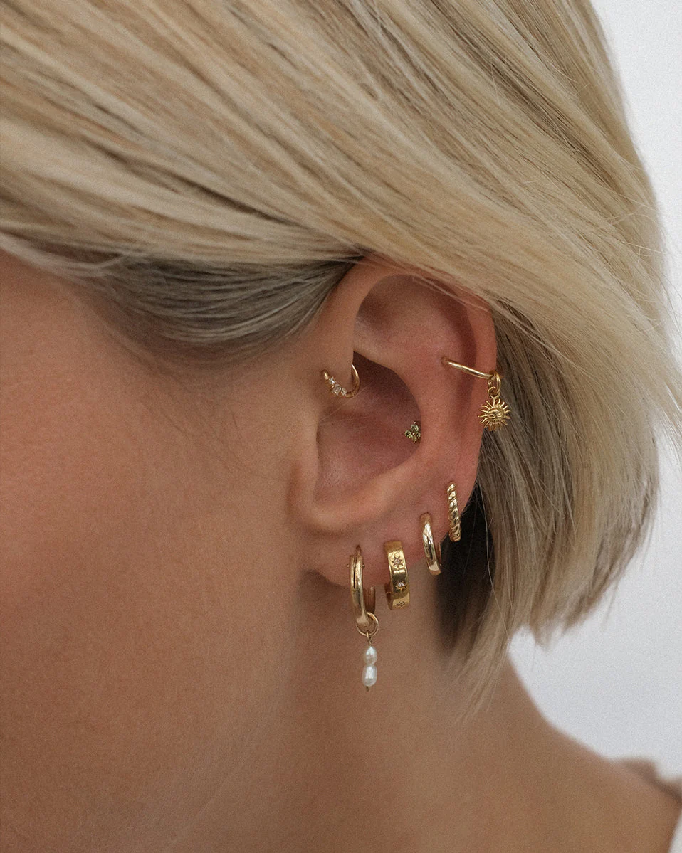 Mix & Match Medium Latch Hoops (15mm) - Sterling Silver - Image 6