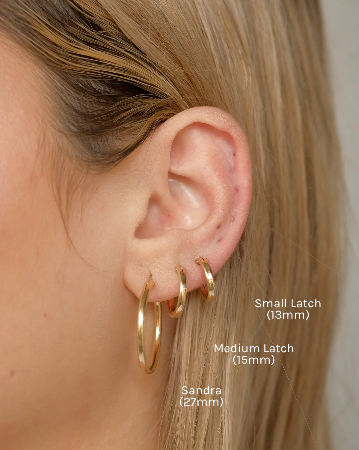 Mix & Match Small Latch Hoops (13mm) - Sterling Silver - Image 3