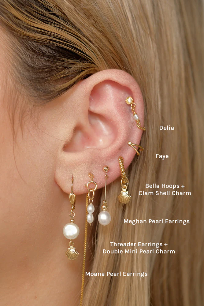 Moana Shell Pearl Earrings - Image 3