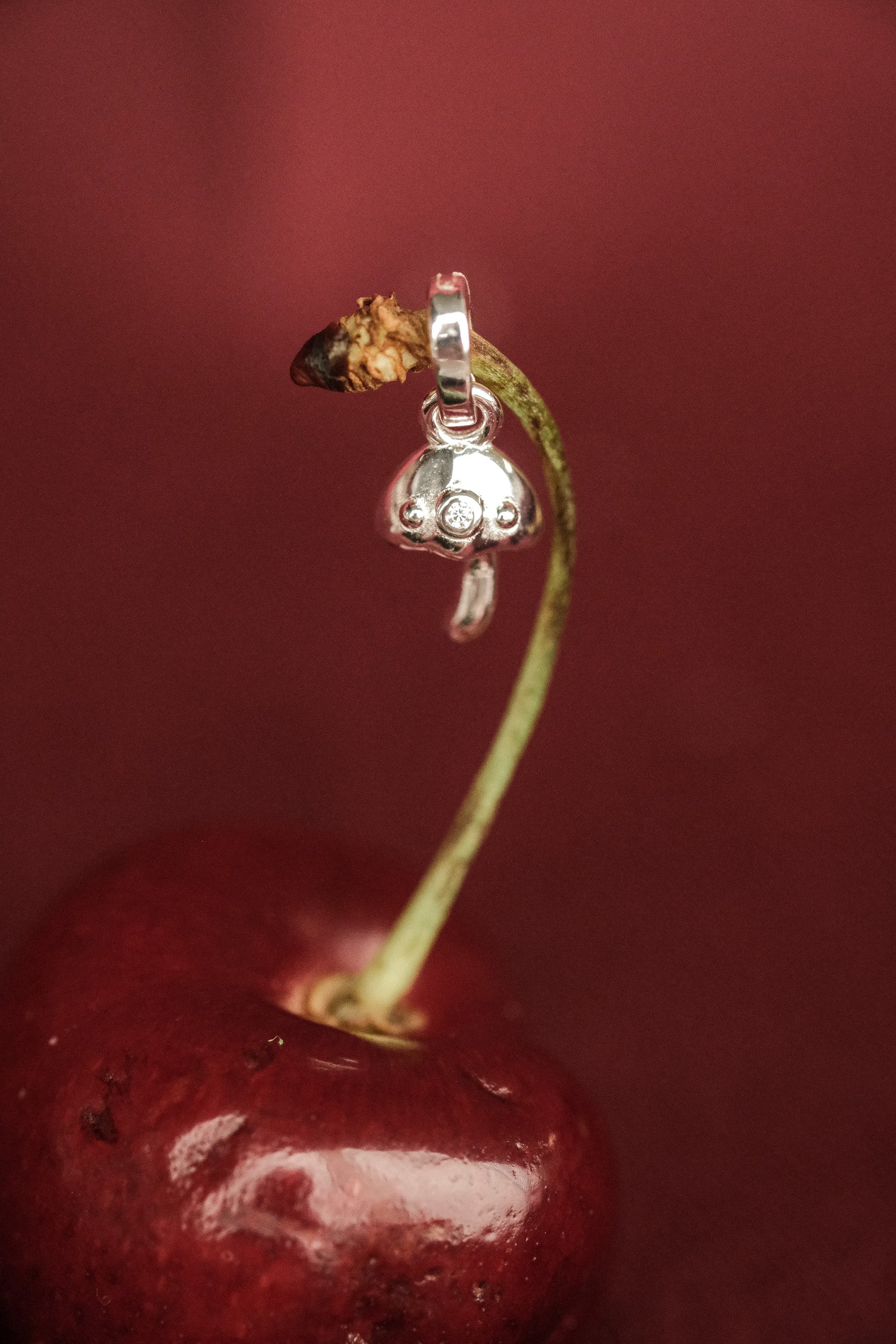 Mushroom Pendant Charm - Sterling Silver - Image 14