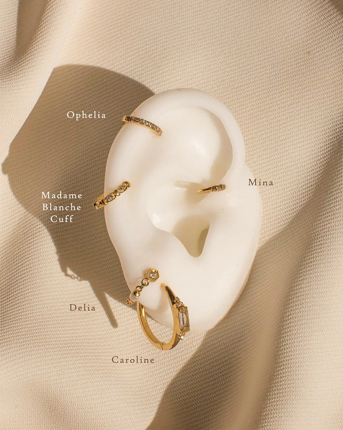 Ophelia Pave Huggie Hoops - Image 3