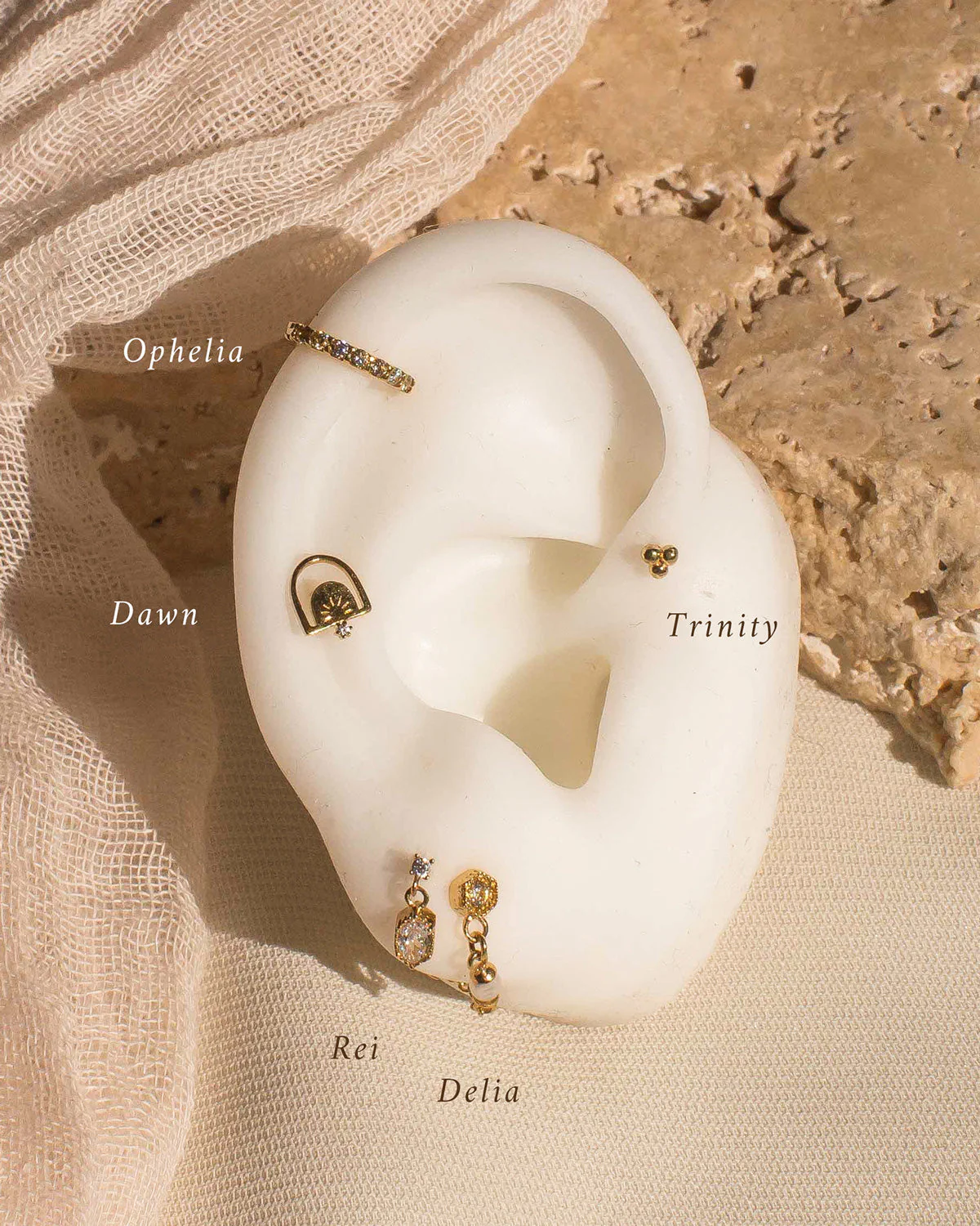 Rei Marquise Dangle Single Stud - Sterling Silver - Image 7