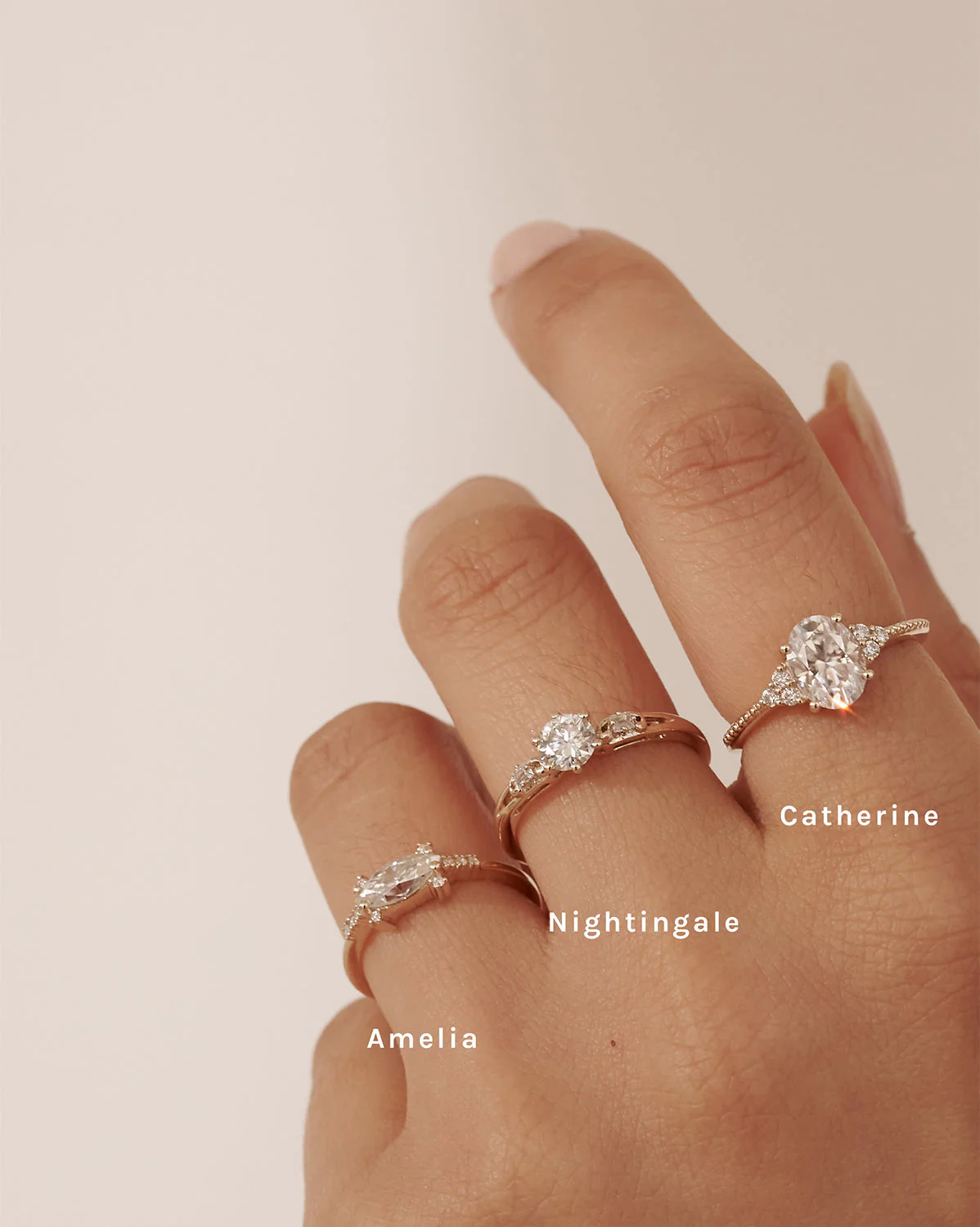 Solid Gold Amelia Marquise Ring - Image 3