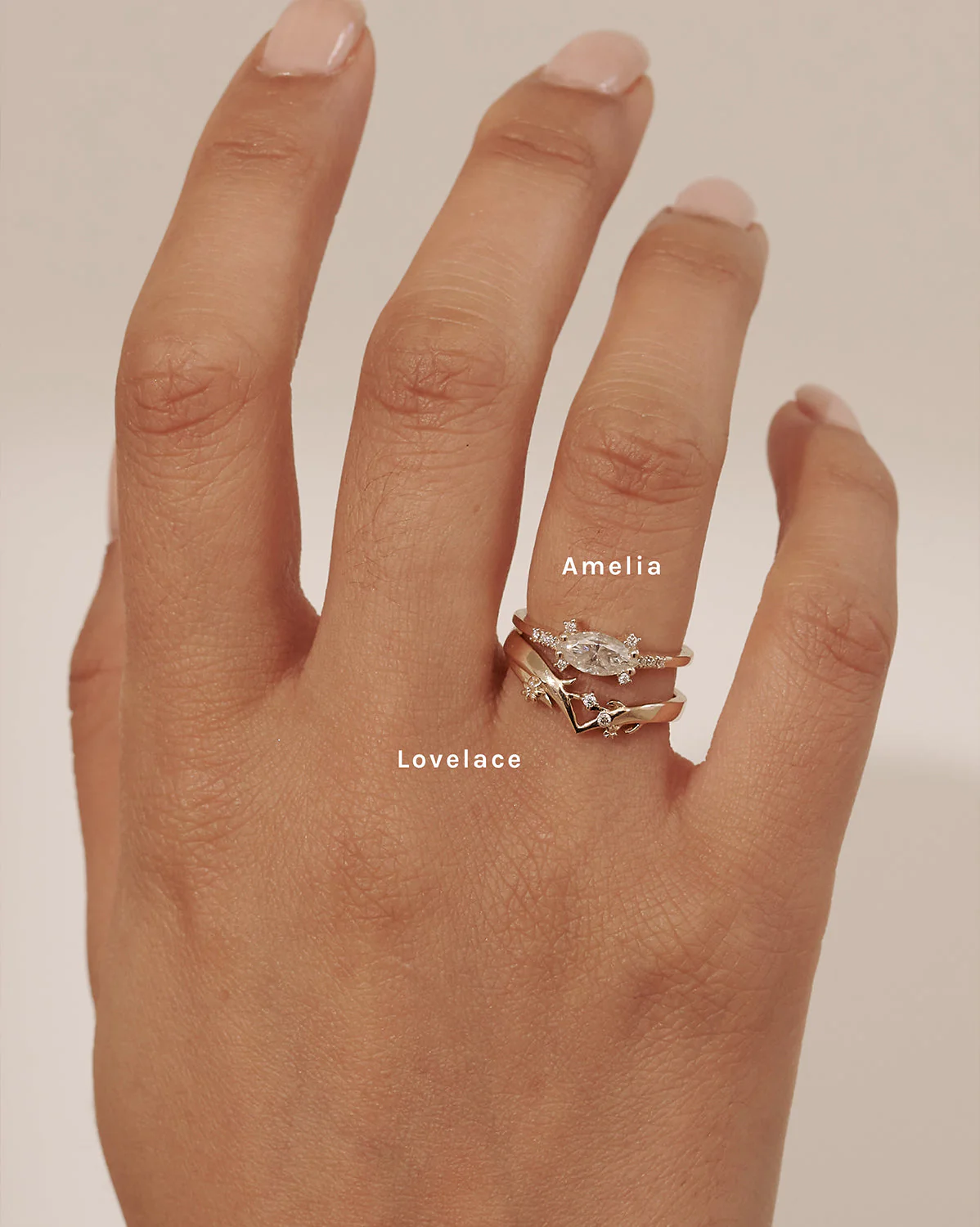 Solid Gold Amelia Marquise Ring - Image 6