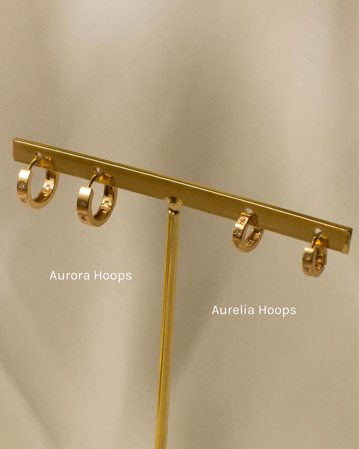 Solid Gold Aurora Bold Gemstone Hoops - Image 6