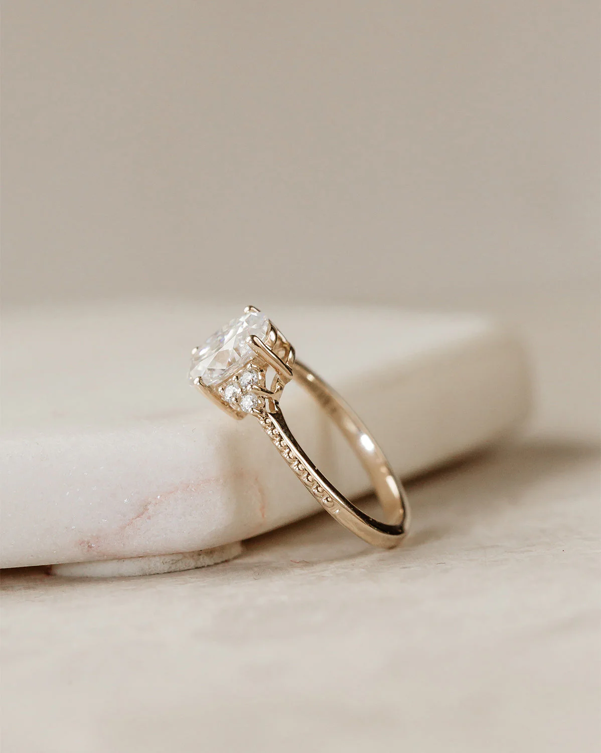 Solid Gold Catherine Oval Ring - Image 12