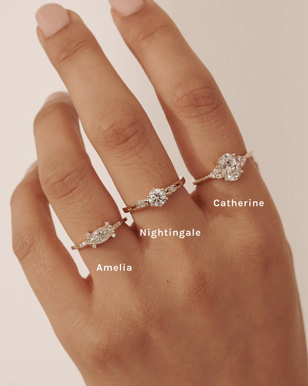 Solid Gold Catherine Oval Ring - Image 6