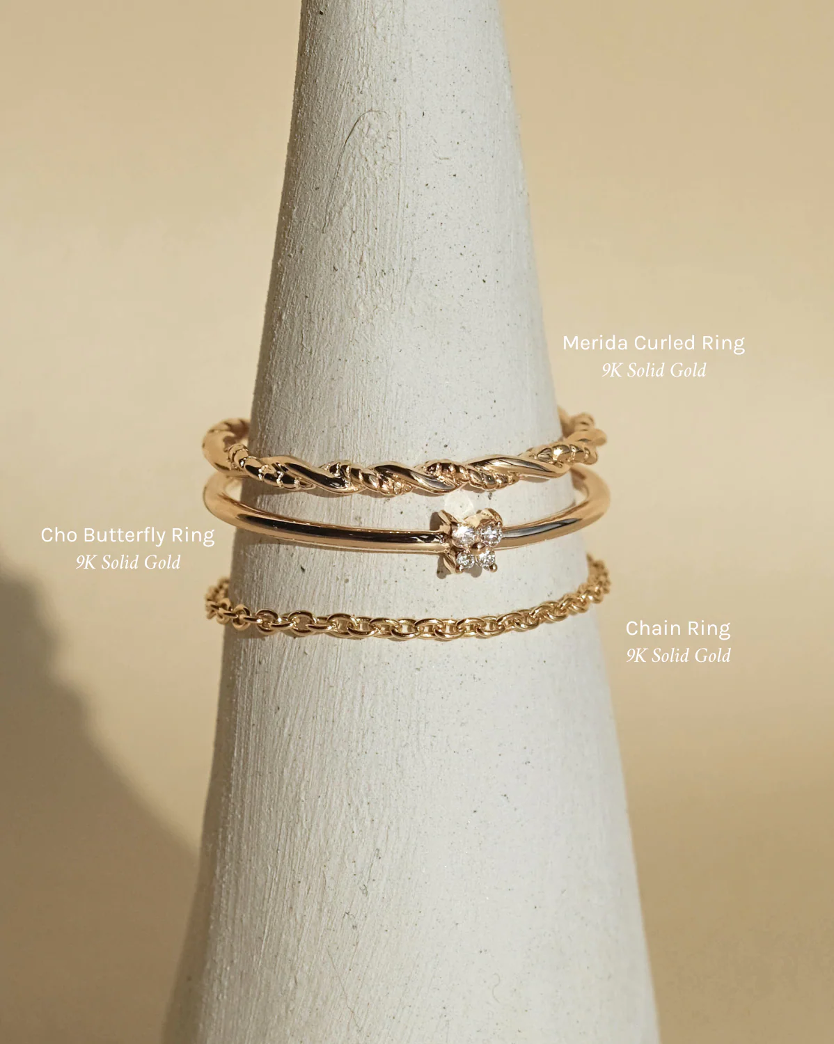 Solid Gold Cho Butterfly Ring - Image 3