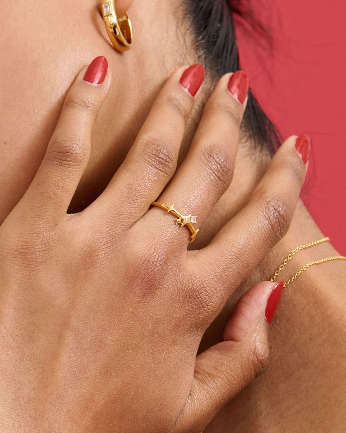 Solid Gold Elira Sparkle Ring - Image 2