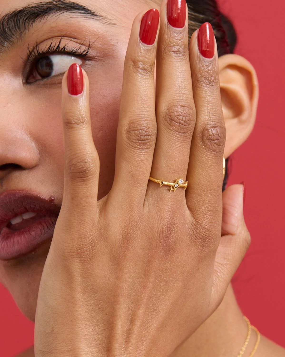 Solid Gold Elira Sparkle Ring - Image 5
