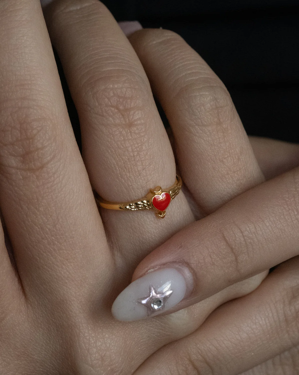 Solid Gold Guardian’s Heart Ring - Image 2