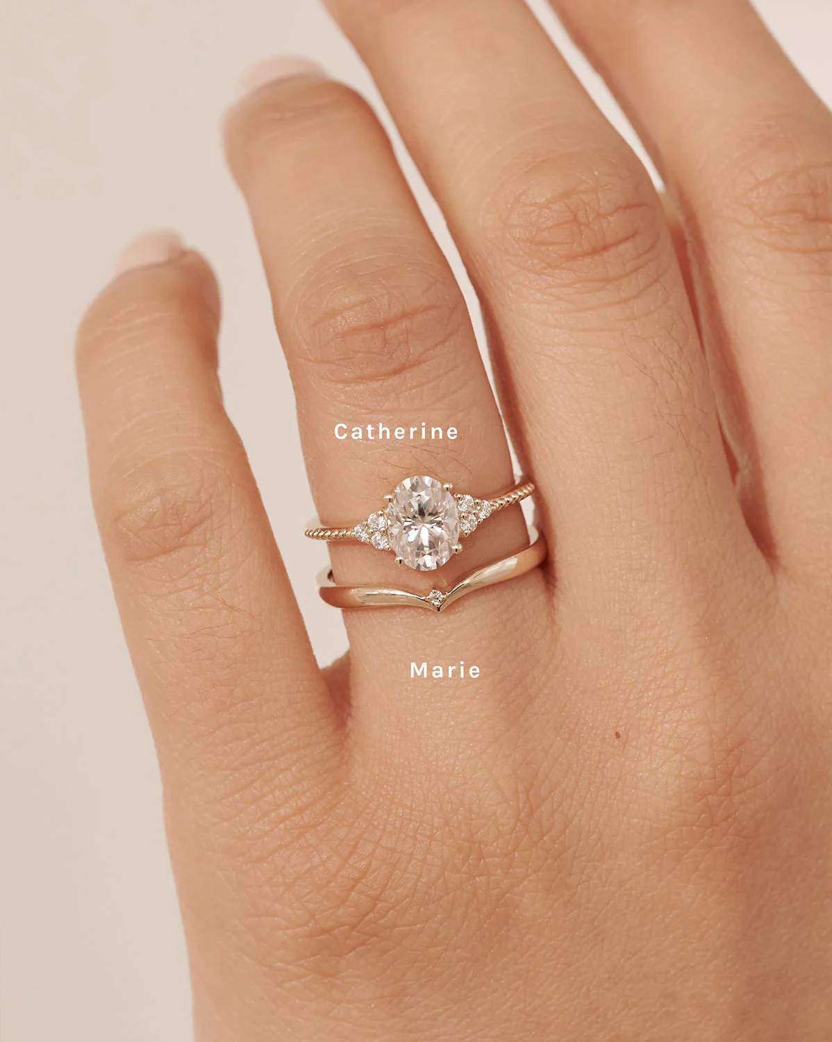 Solid Gold Marie Wishbone Ring - Image 7