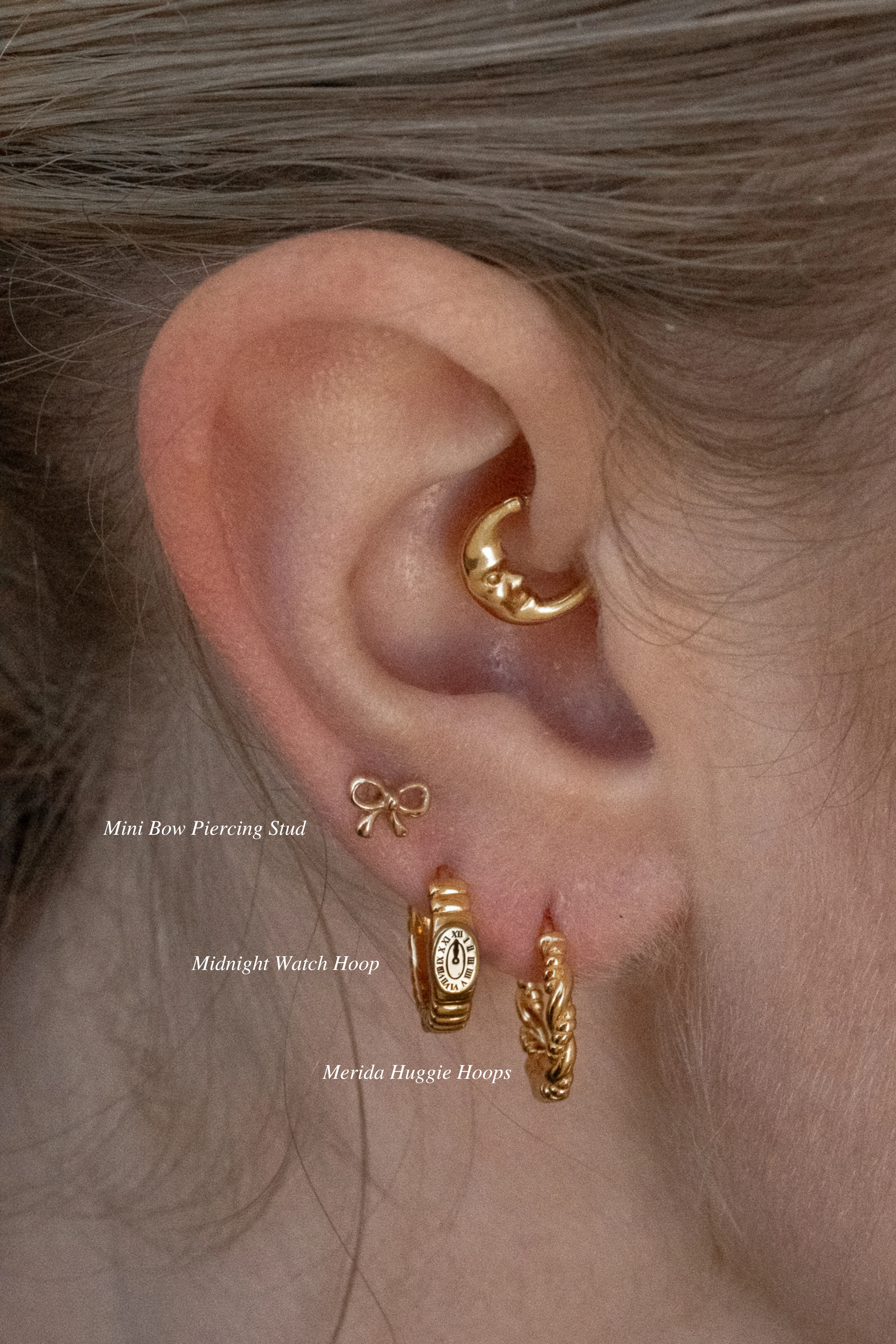 Solid Gold Merida Huggie Hoops - Image 5