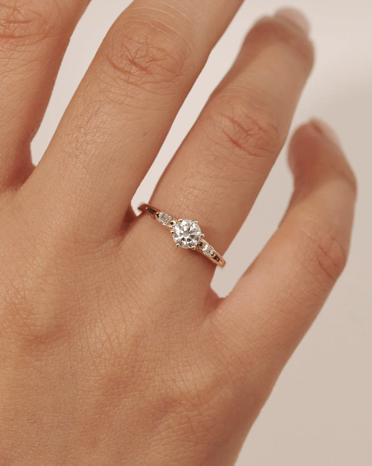 Solid Gold Nightingale Solitaire Ring - Image 7